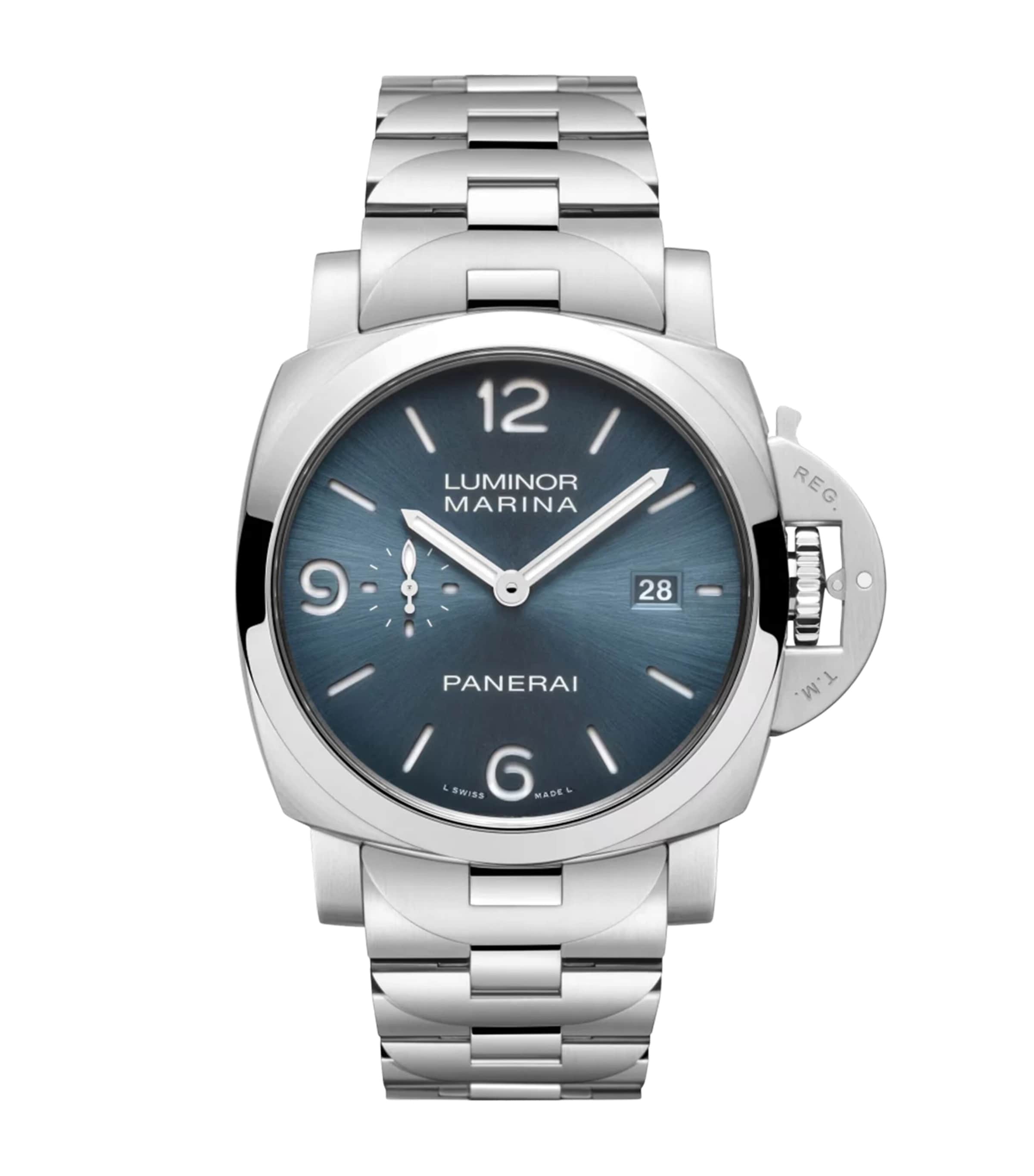 Panerai Stainless Steel Luminor Marina Watch 44mm Blue Image 1