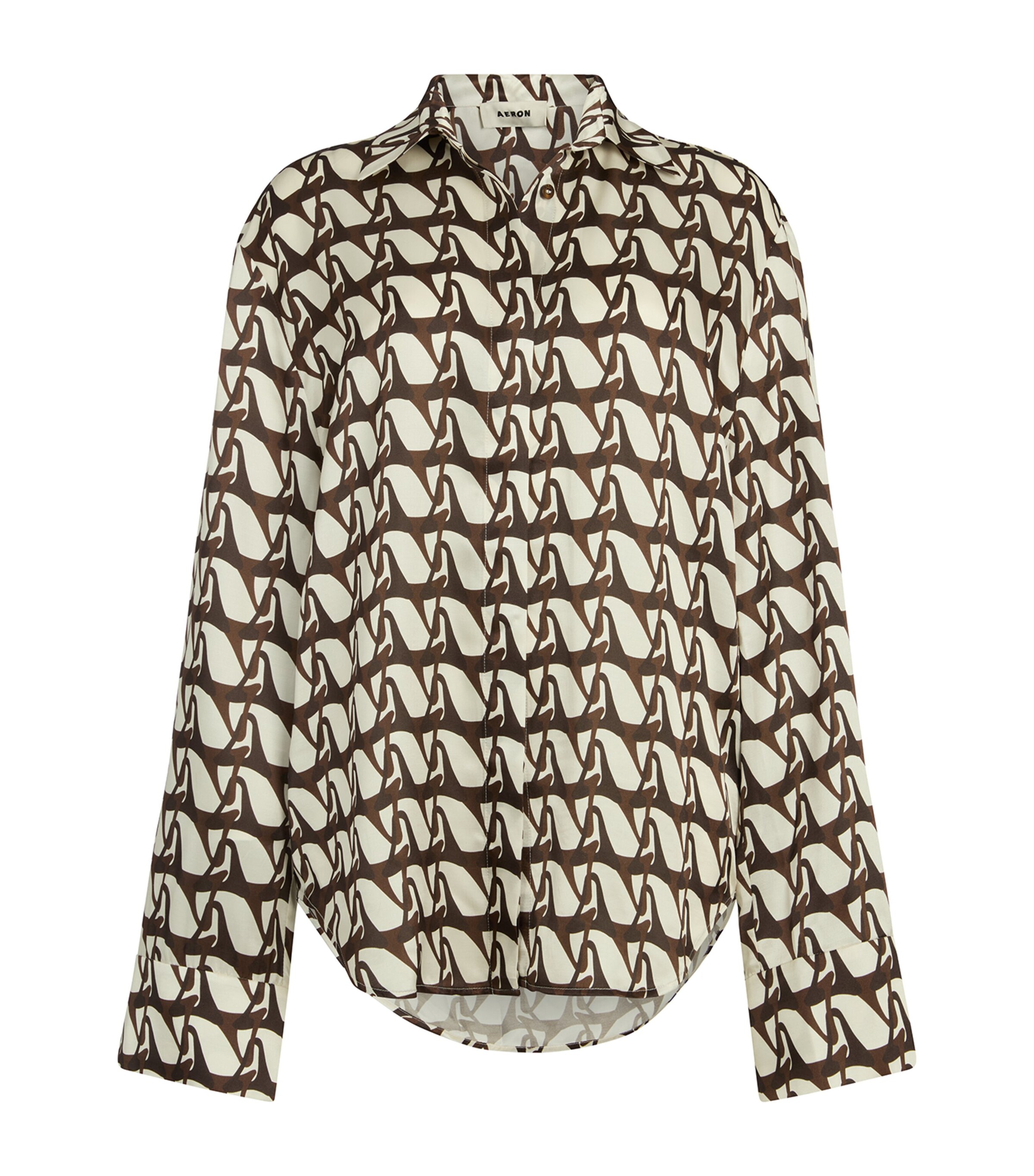 Aeron Satin Graphic Print Stallion Shirt | Women Clothing | Tops | Workwear