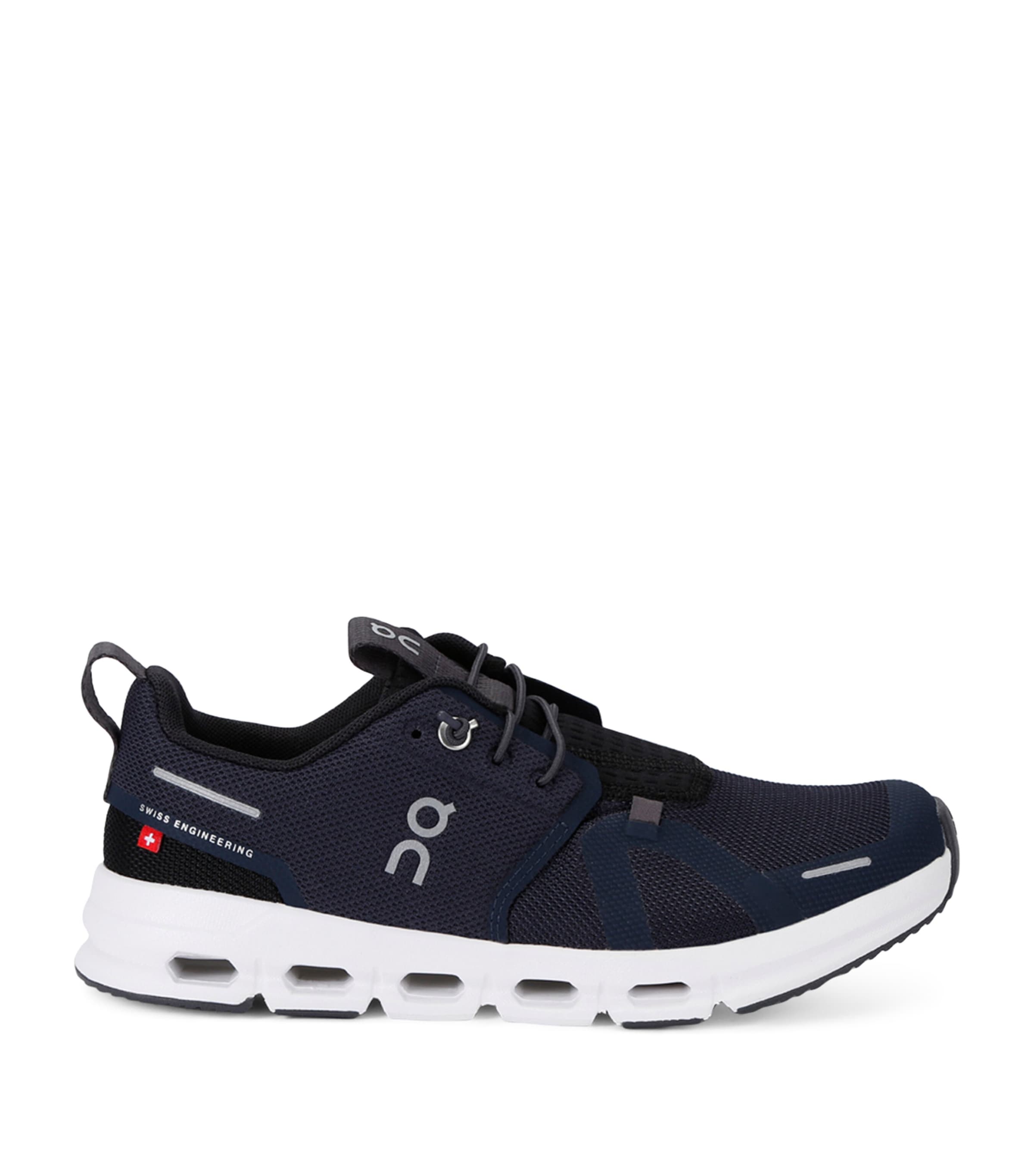 On Running Boys Navy Kids Cloud Sky Logo-print Woven Low-top Trainers 11-15 Years In Navy