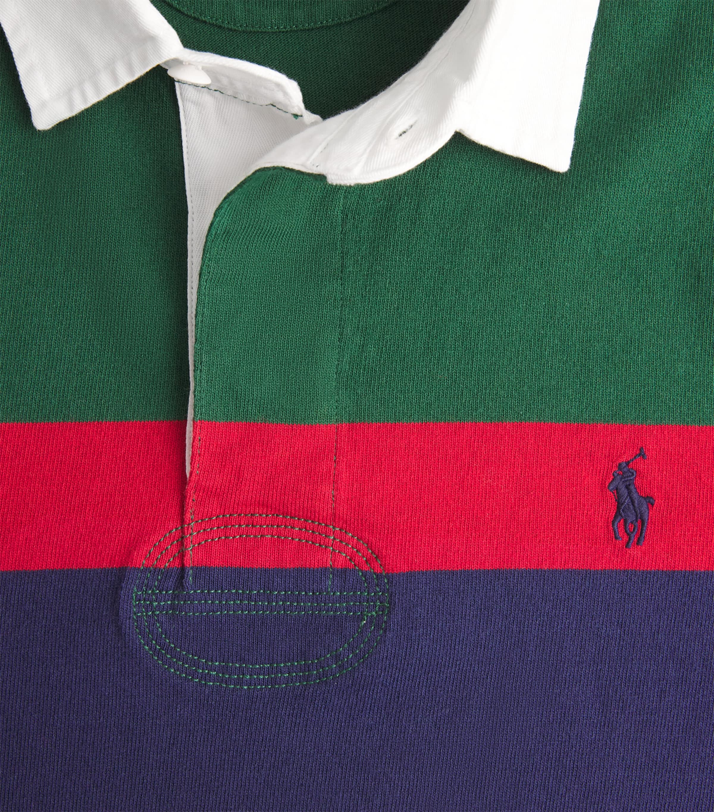 Polo Ralph Lauren Mens Stripe Rugby Shirt New Forest Multi Image 6