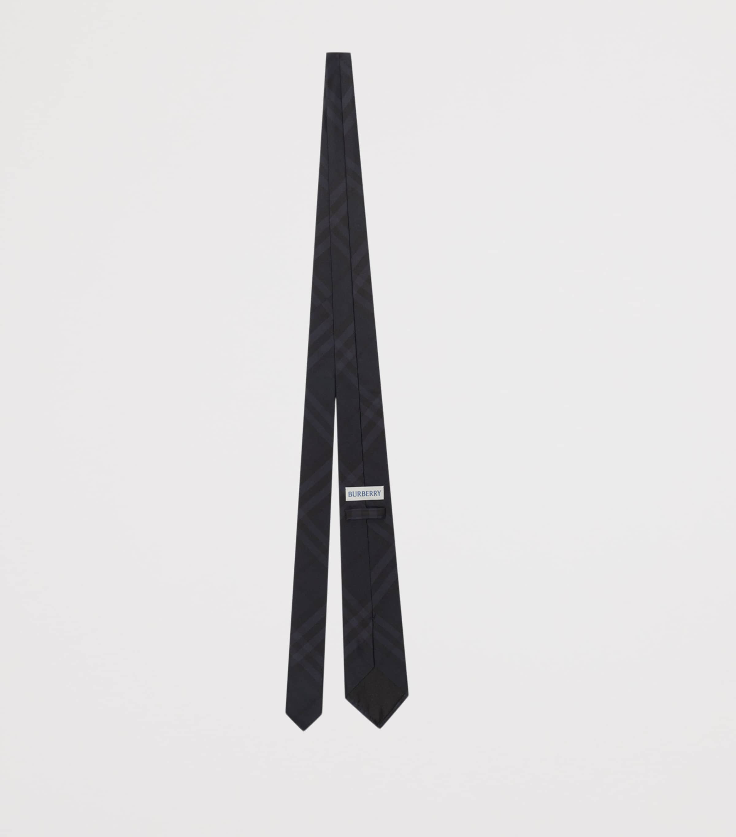 Burberry Silk Check Tie Ocean Blue Image 2