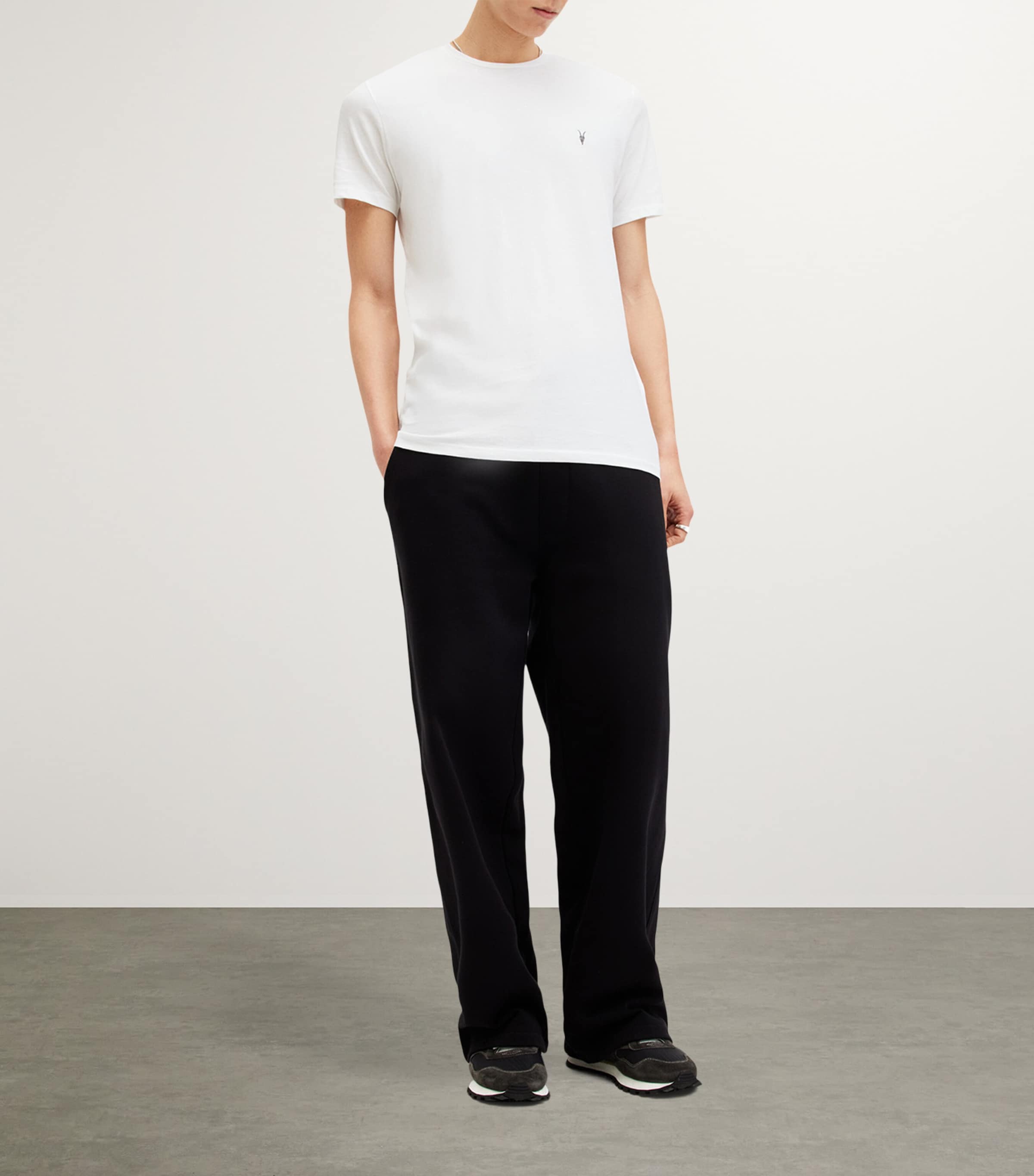 Cotton-Blend Tonic T-Shirts (Set of 3) OPTIC/BLACK/GREY Image 2