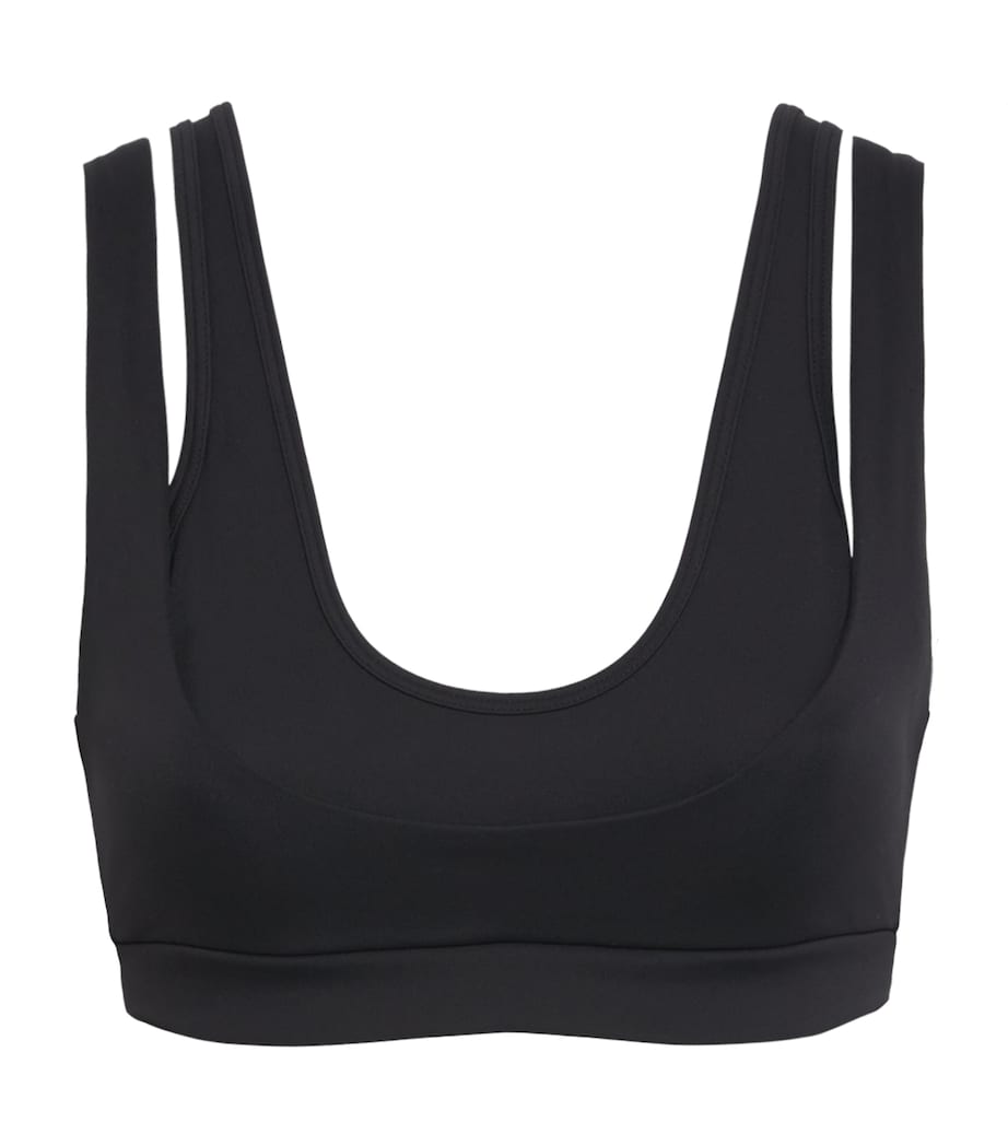 NikeSKIMS Womens NikeSKIMS Double Strap Scoop Sports Bra Obsidian Image 1