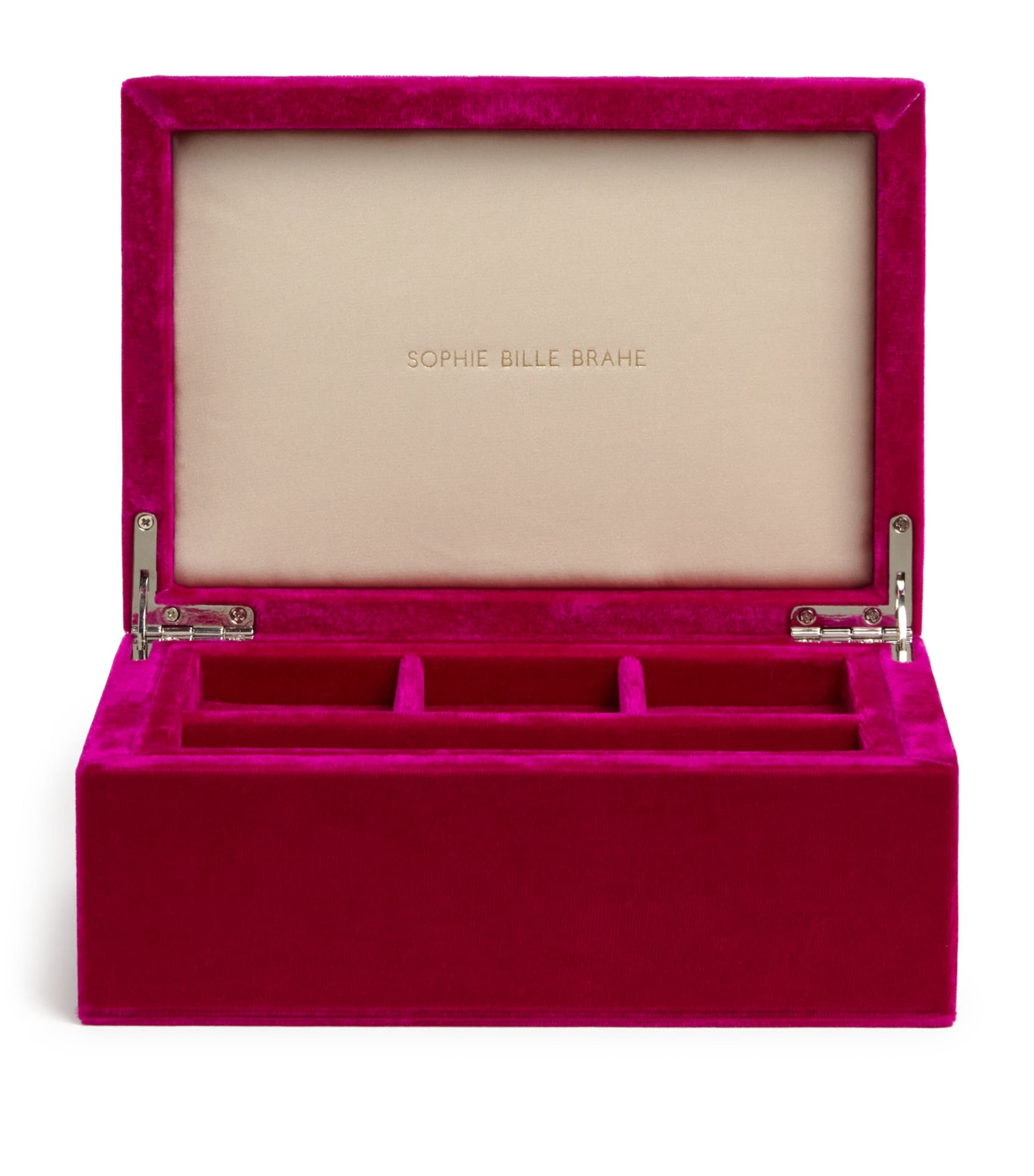 Velvet Silk Tresor Grande Jewellery Box RED Image 1