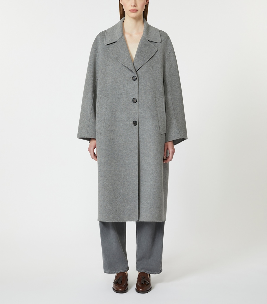 Virgin Wool Single-Breasted Coat MEDIUM GREY Image 2