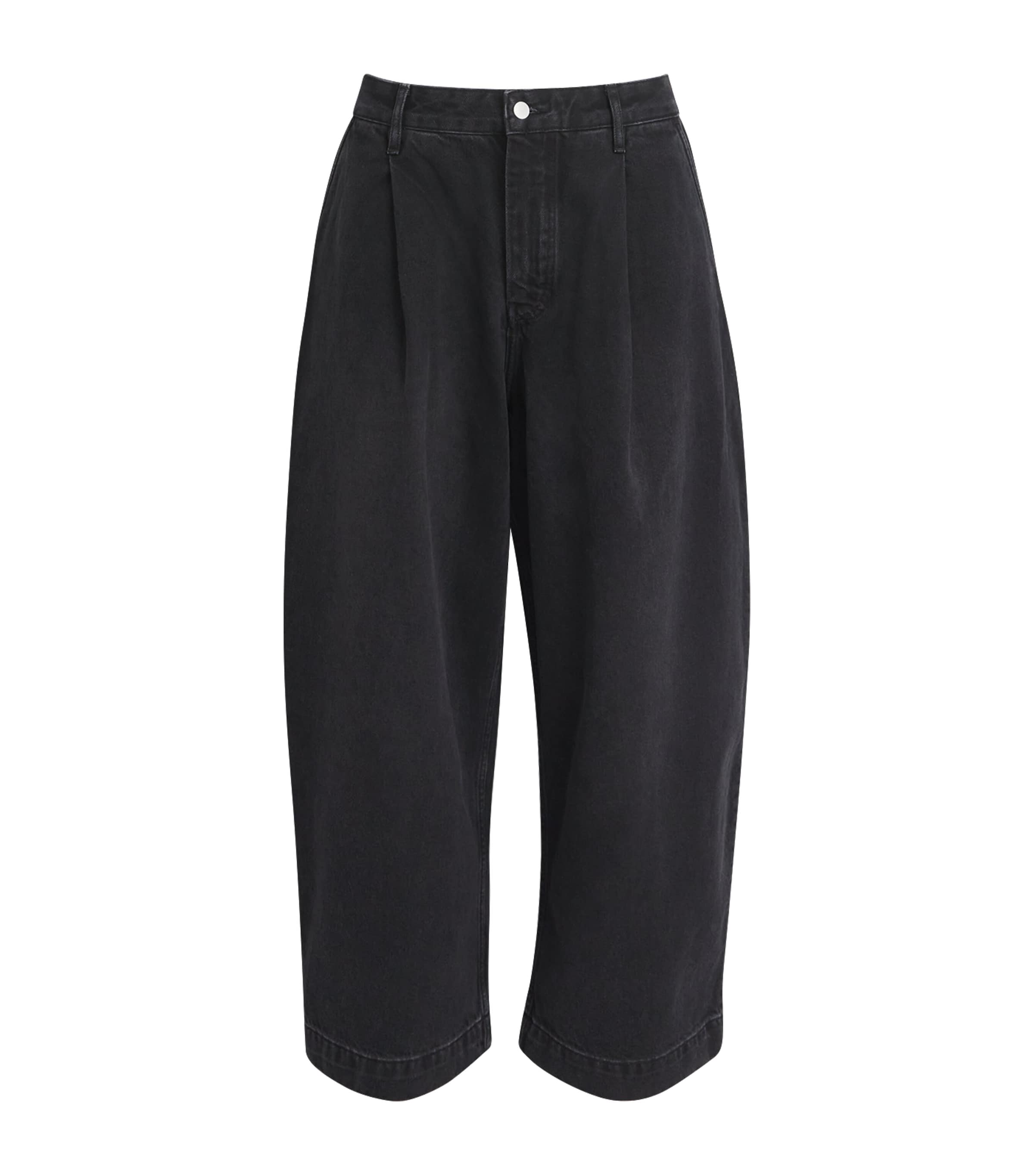 Denim Puch Wide-Leg Trousers WASHED BLACK Image 1