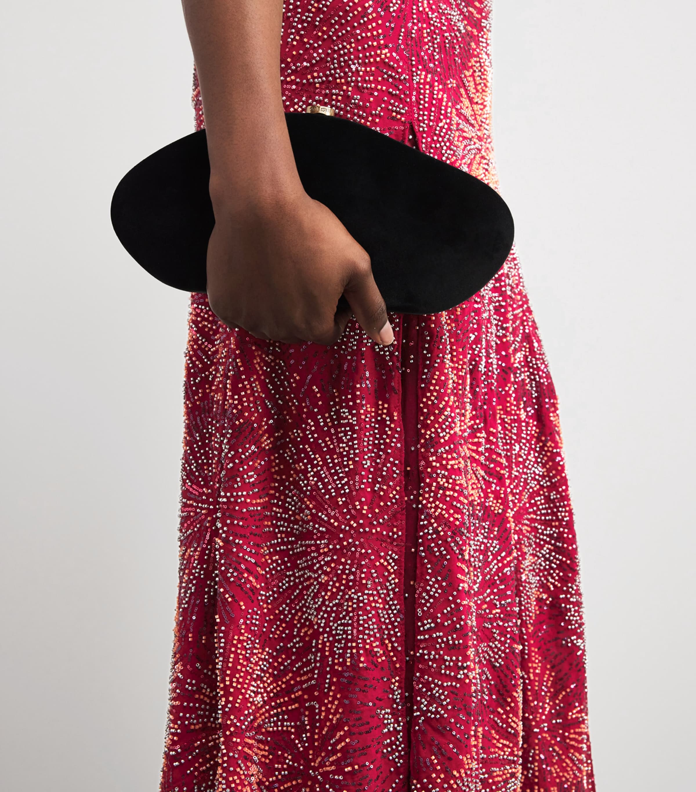 Embellished Maxi Skirt P614 RED WINE Image 6