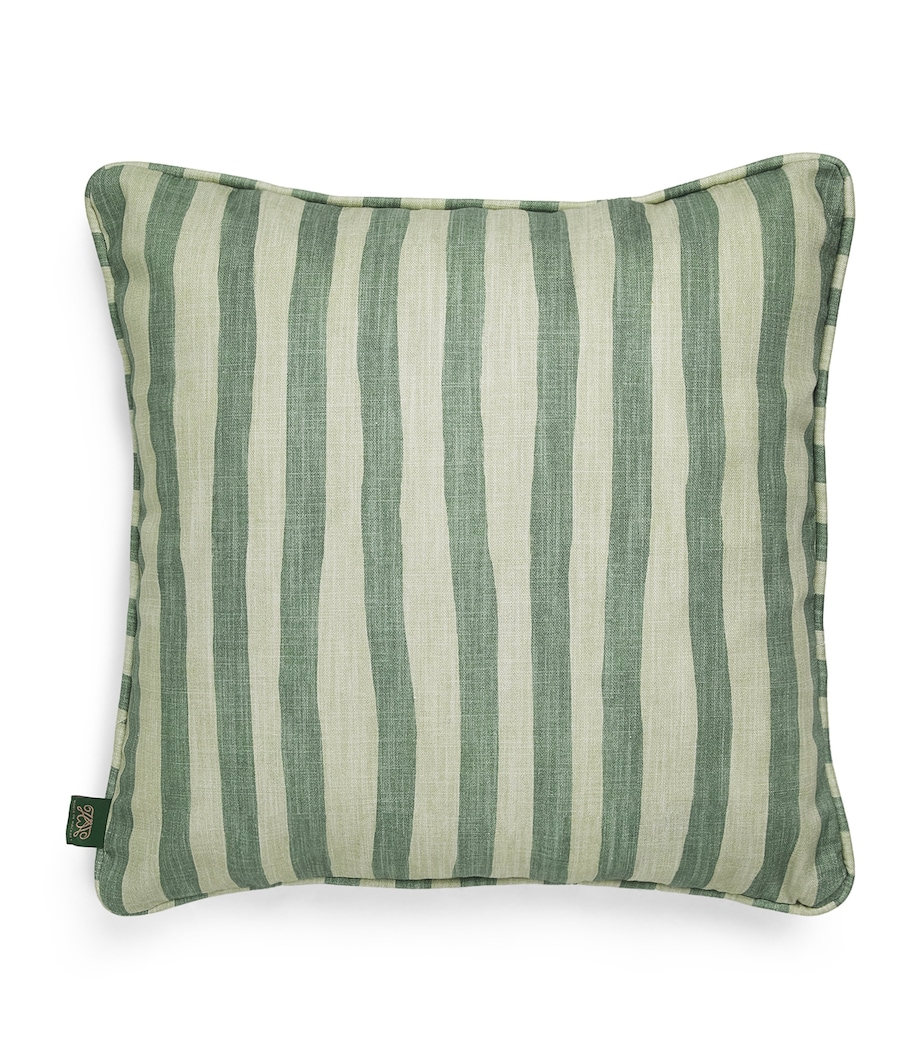 Cotton-Linen Artist's Stripe Cushion (40cm x 40cm) OPAL Image 1