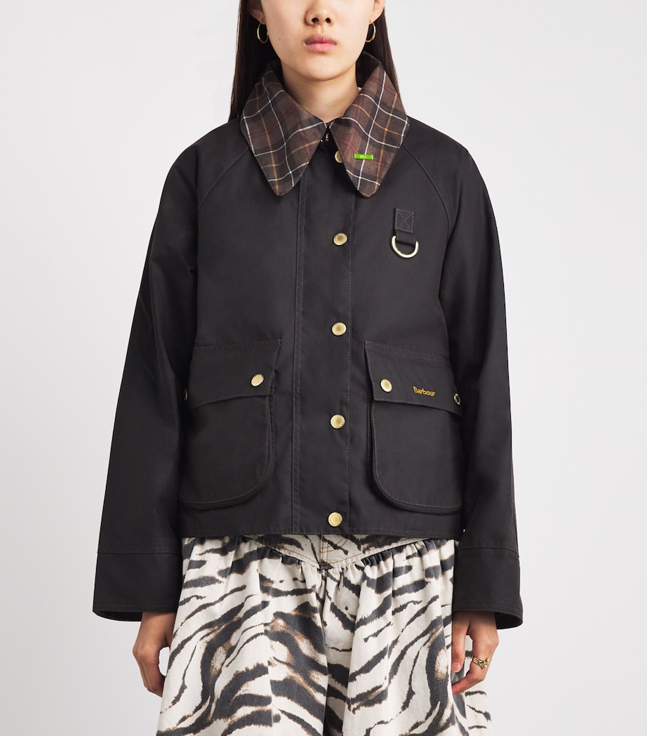 Barbour Womens Waxed Cotton Icons Spey Jacket Rustic/muted Image 4