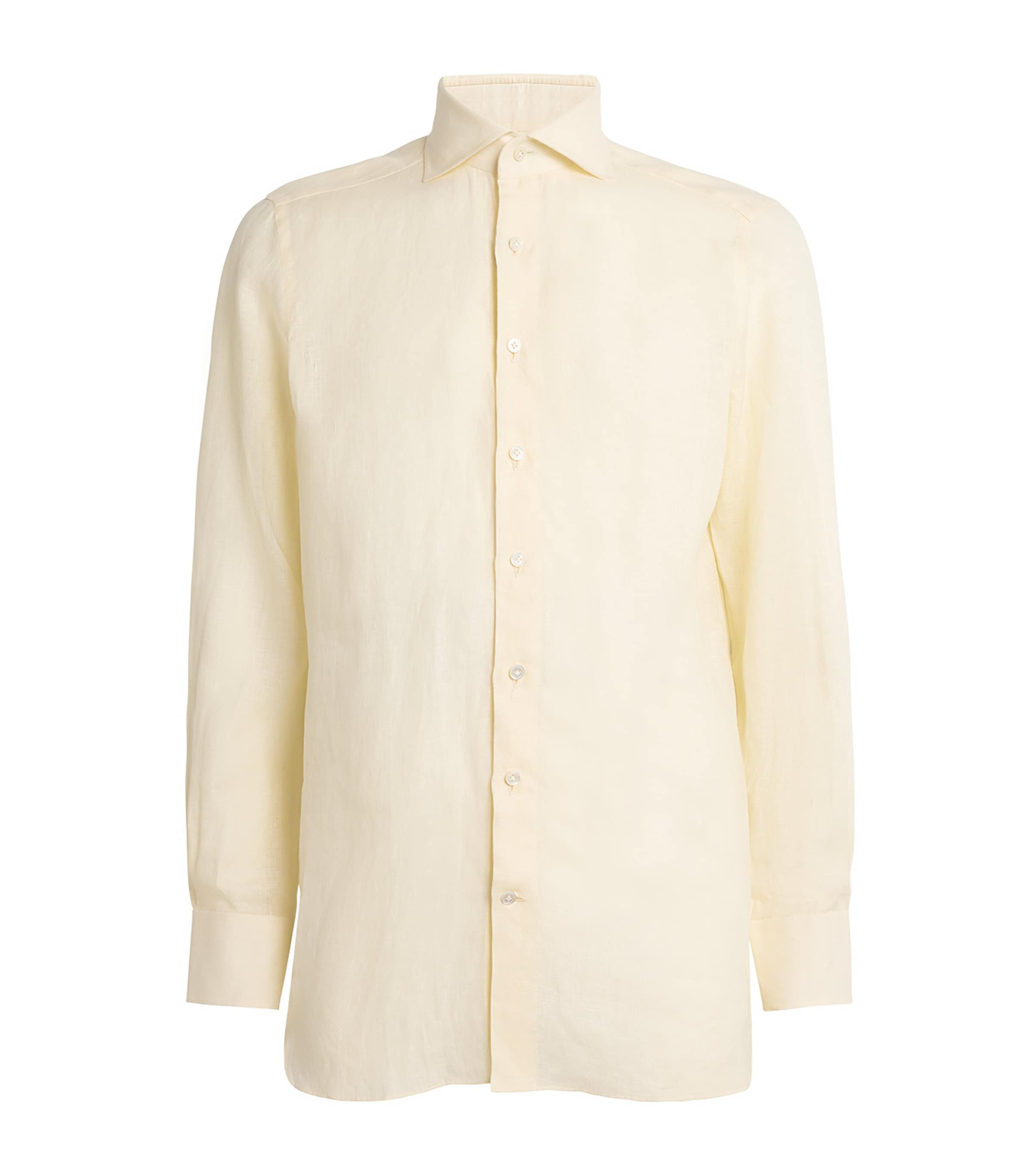 100hands Linen Collared Shirt In Yellow