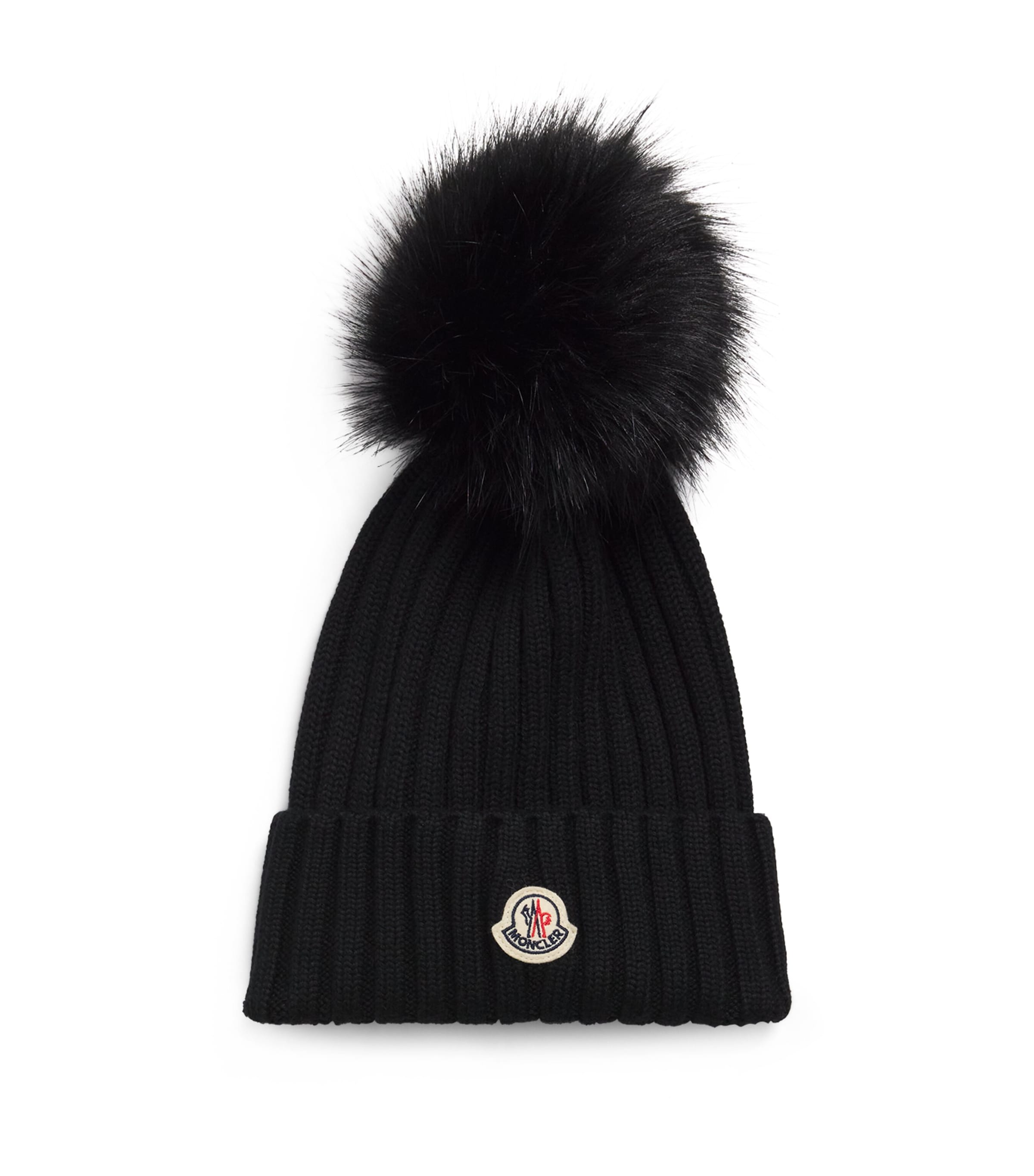 Moncler Virgin Wool Pom-pom Beanie In Black