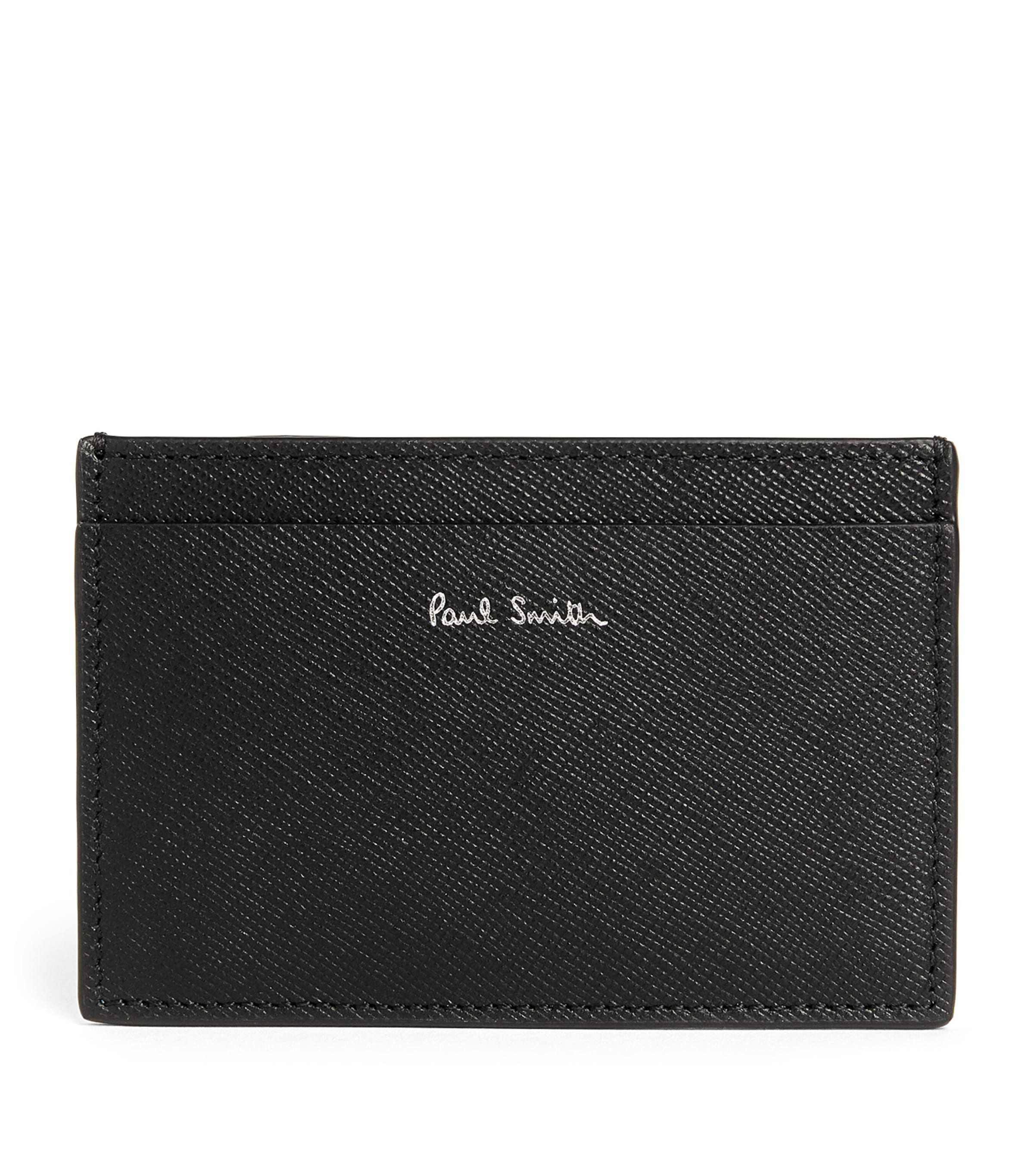 Paul Smith Leather Balloon Card Holder In Black