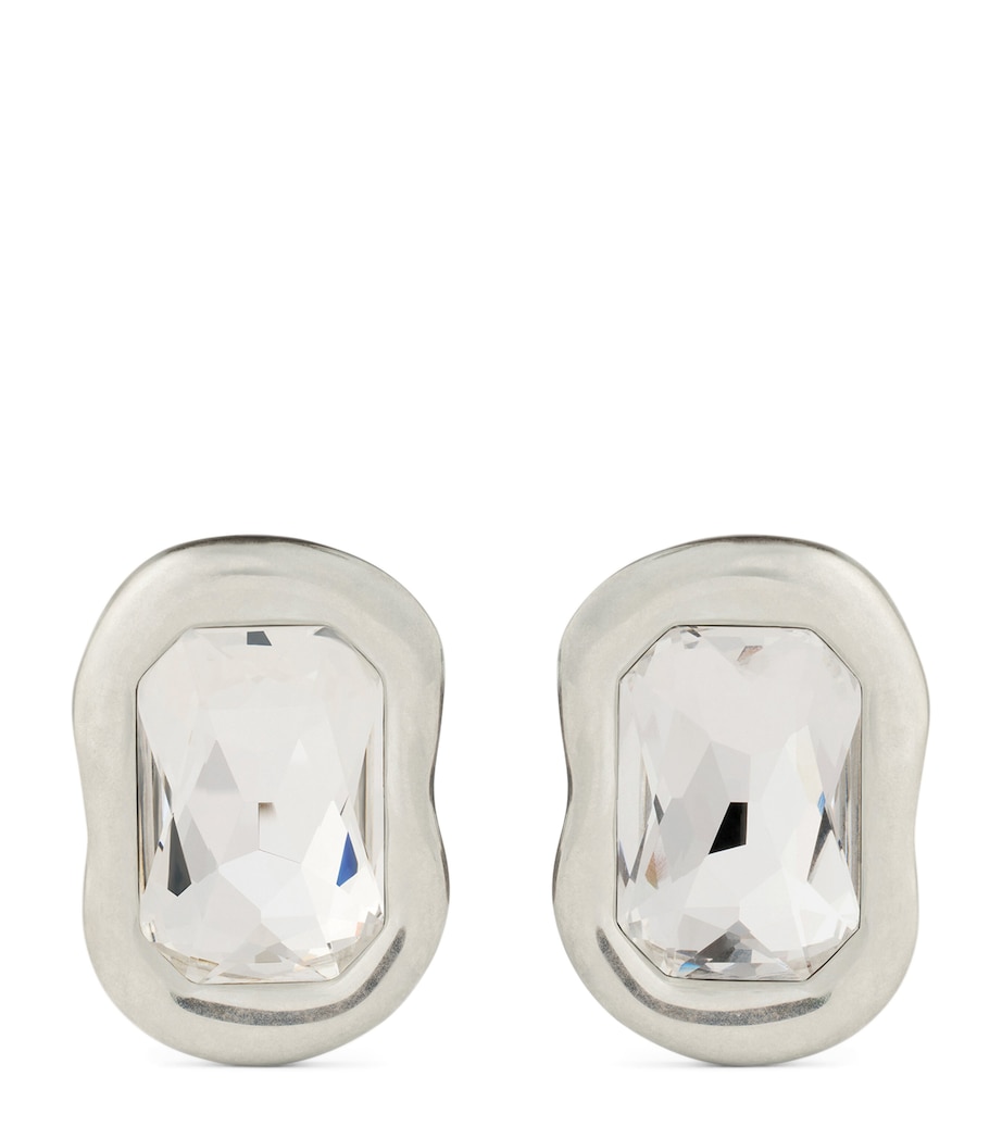 Embellished Sculptural Earrings ANTIC SILVERY Image 1