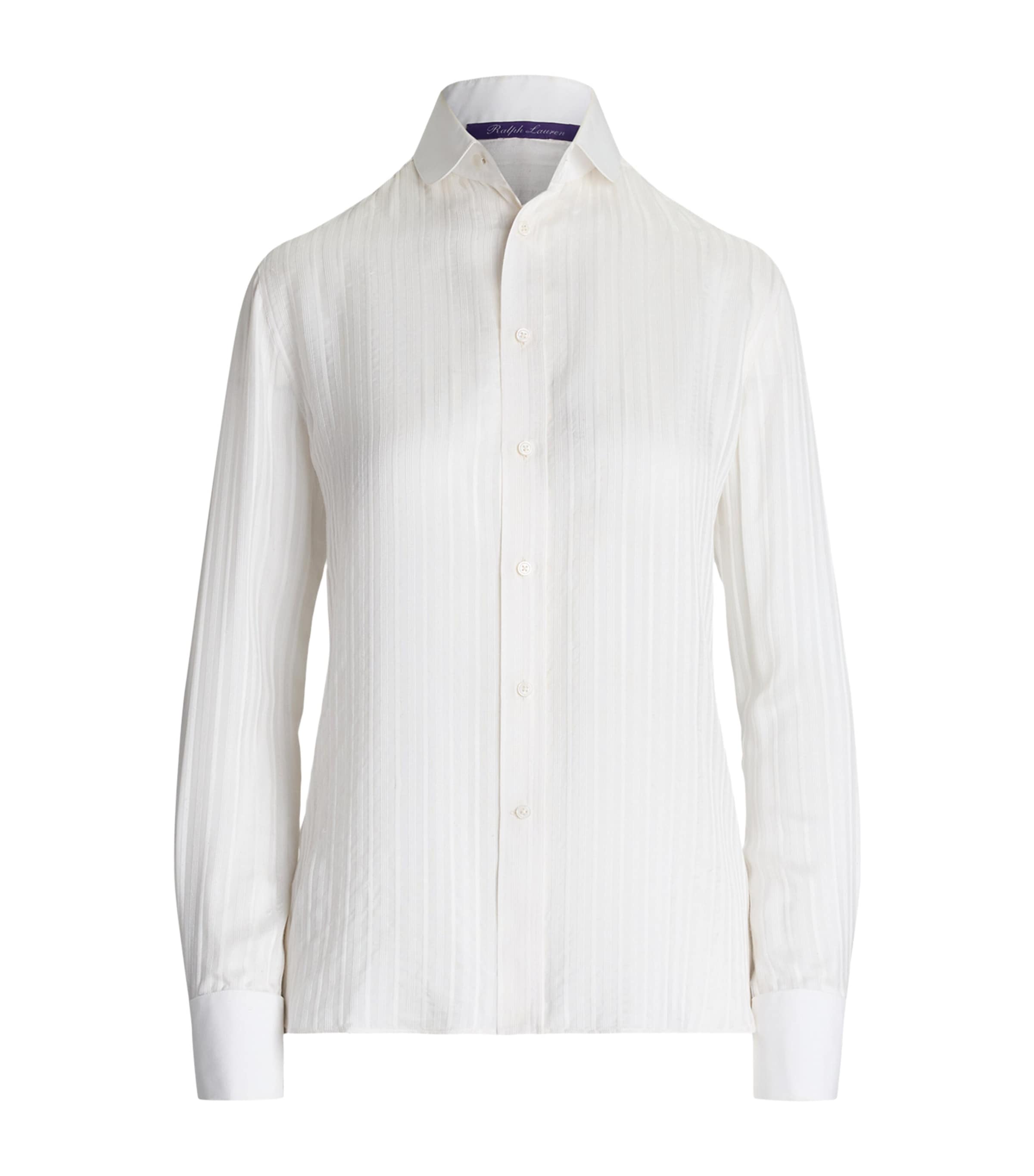 Ralph Lauren Cormac Stripe Tonal Jacquard Shirt In White