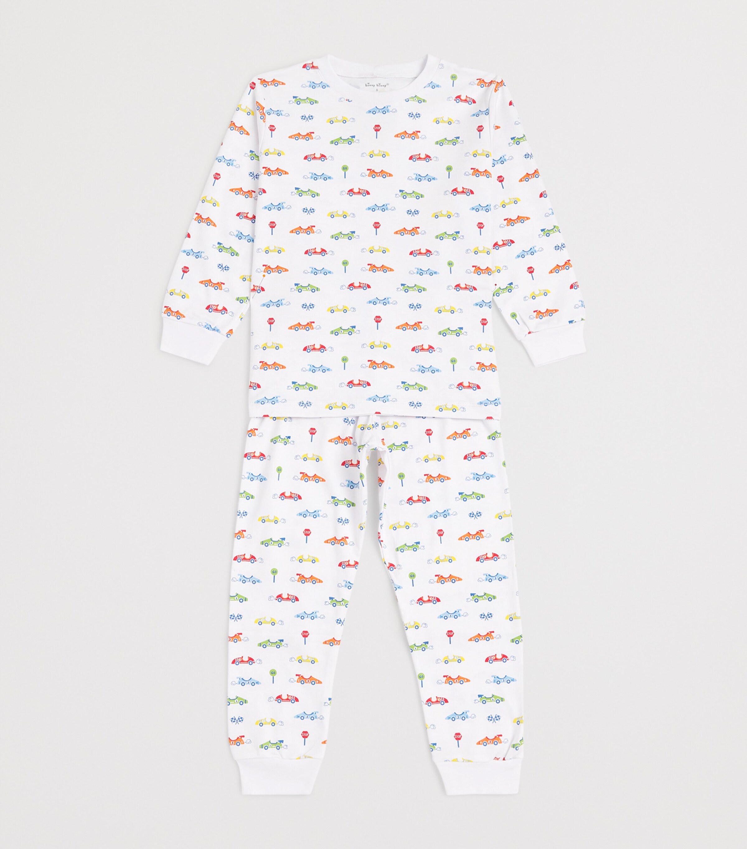Pima Cotton Long-Sleeve Pyjamas (2-6 Years) K999SIZZLING SPEEDWY Image 3