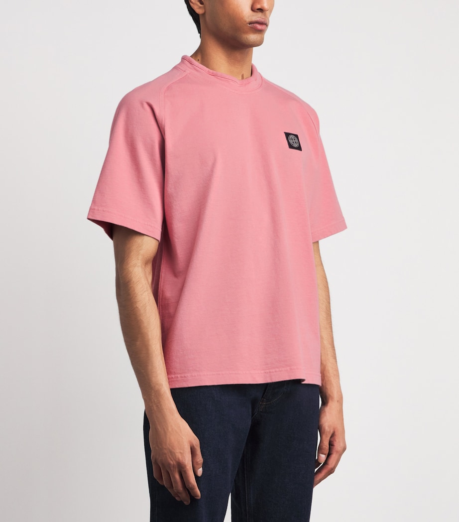 Stone Island Mens Organic Cotton Old Effect T-Shirt Image 4