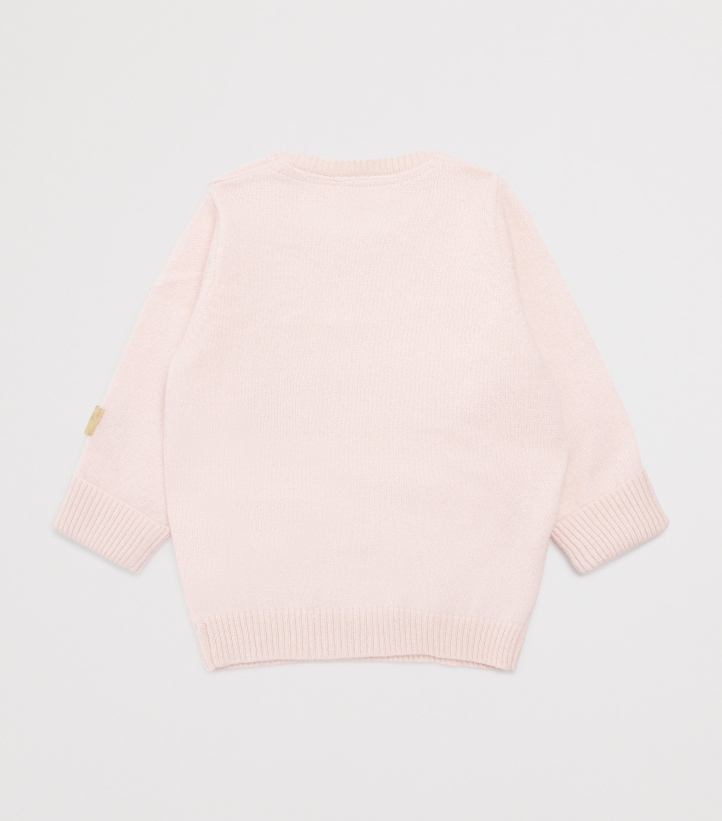 Cashmere Cable-Knit Sweater (0-12 Months) PALE PINK MELANGE Image 2