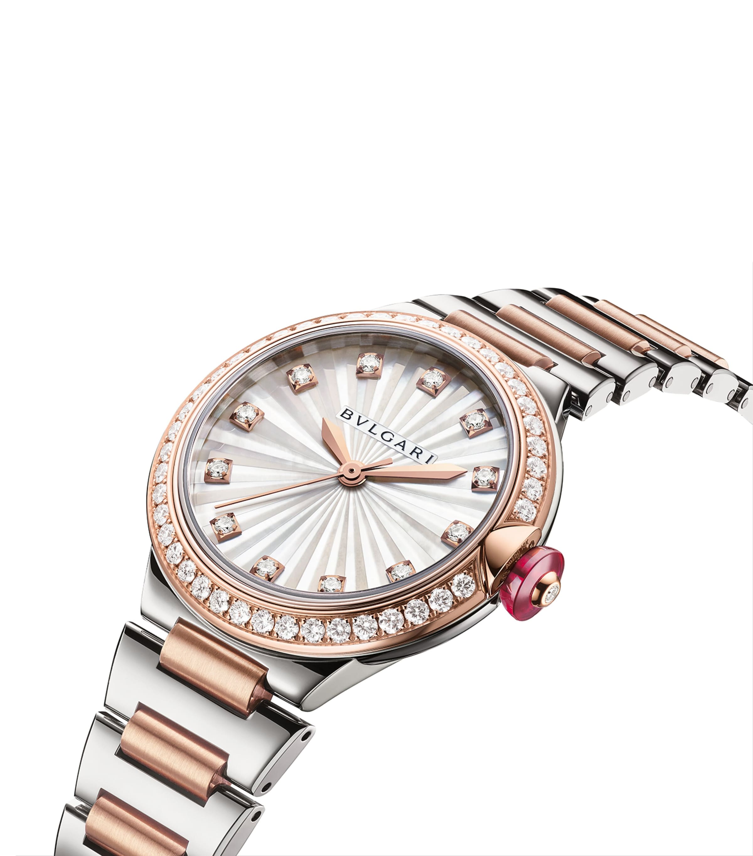 Rose Gold, Stainless Steel and Diamond Lvcea Watch 33mm ROSE GOLD Image 3