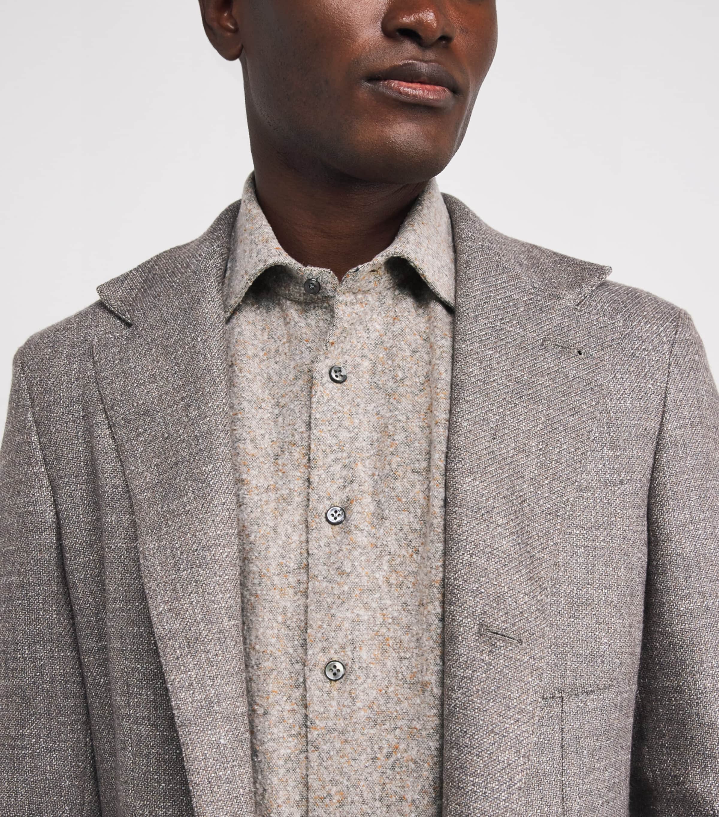 Cotton-Silk-Blend Shirt 25 GREY Image 6