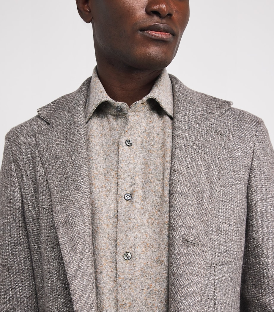 Cotton-Silk-Blend Shirt 25 GREY Image 6