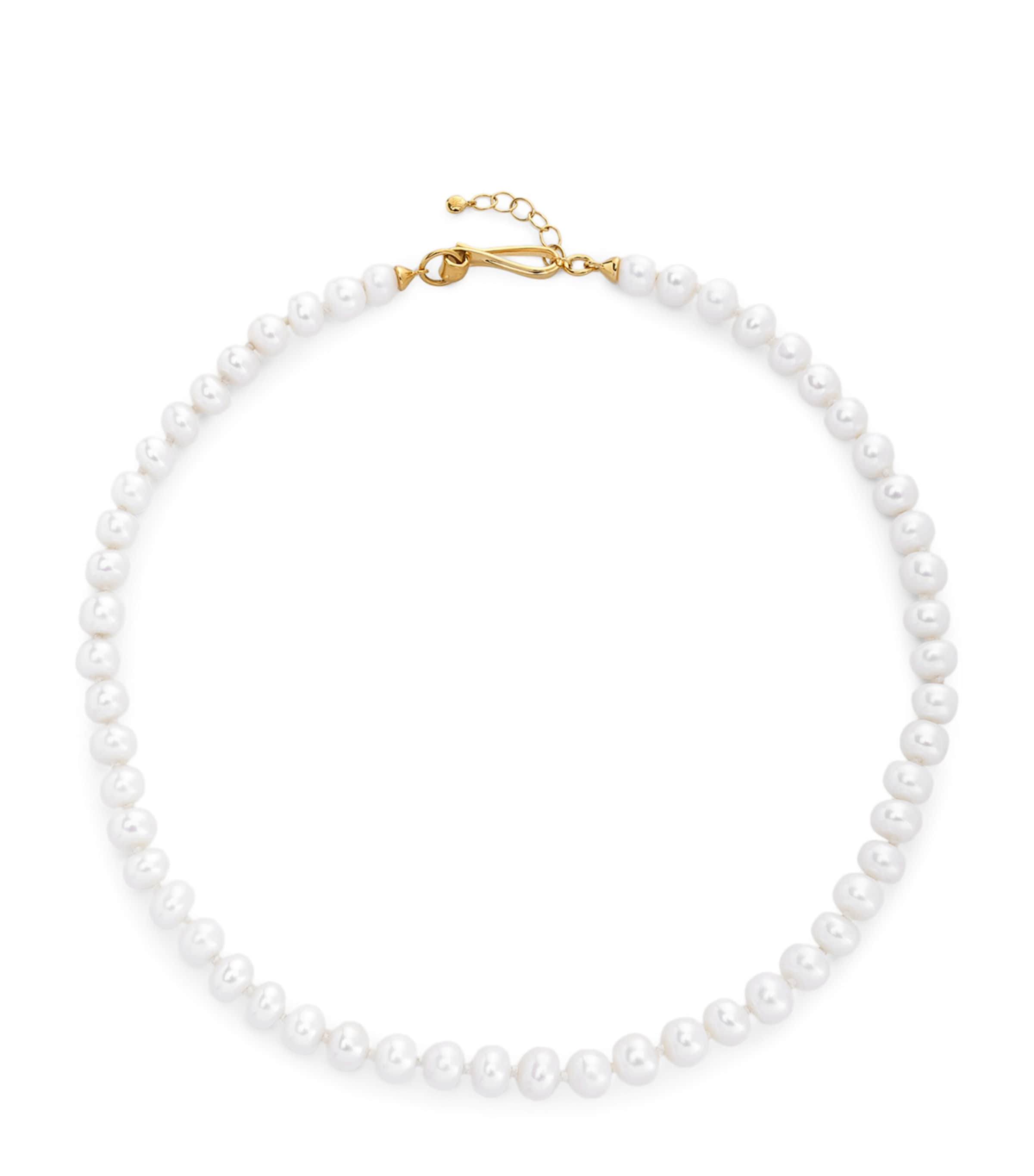 Monica Vinader Gold Vermeil And Pearl Nomade Necklace