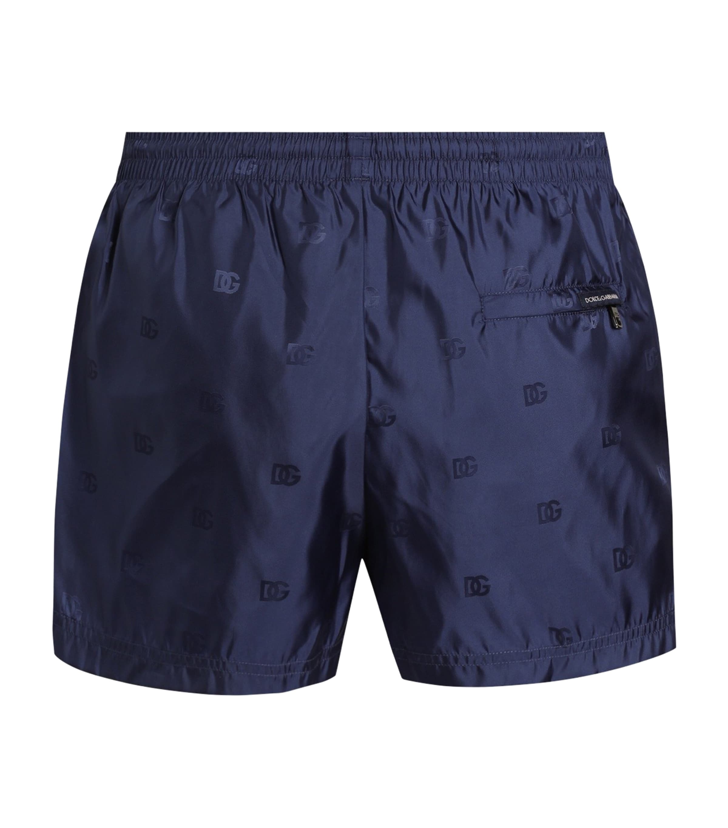 Dolce&Gabbana Mens Jacquard Logo Swim Shorts Coba Image 2