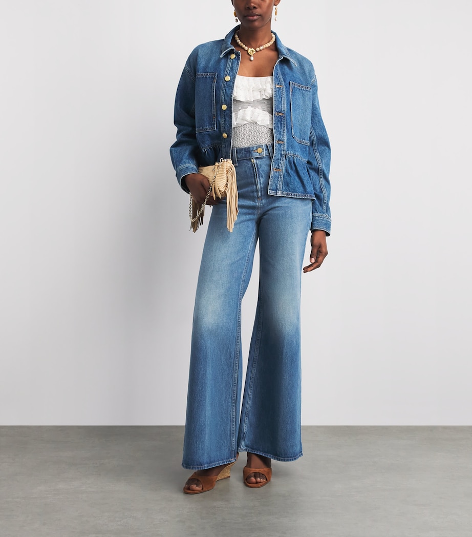 Ulla Johnson Womens Odelia Flared Jeans Danube Image 2