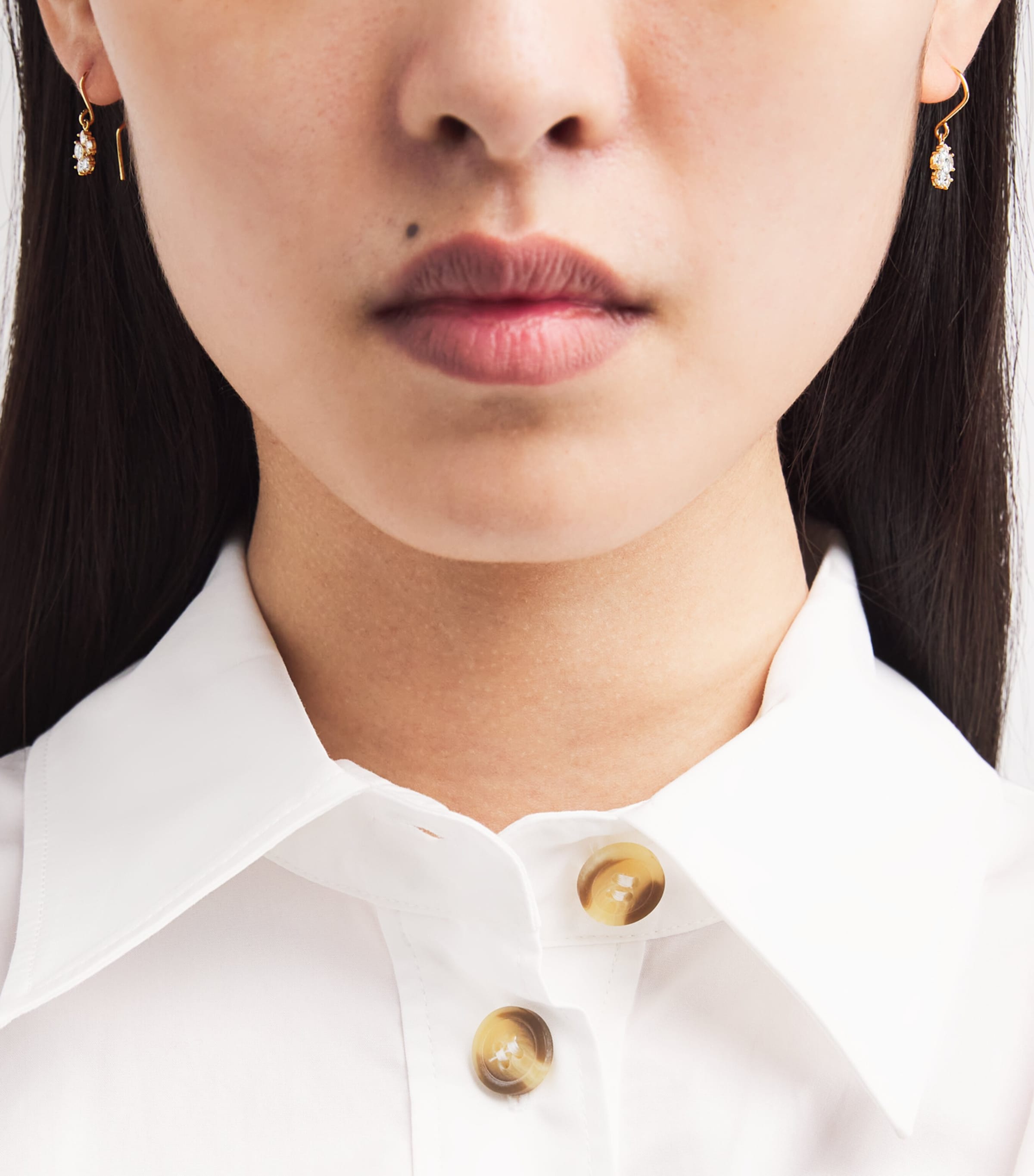 Large Yellow Gold and Diamond Edith Earrings YELLOW GOLD Image 5