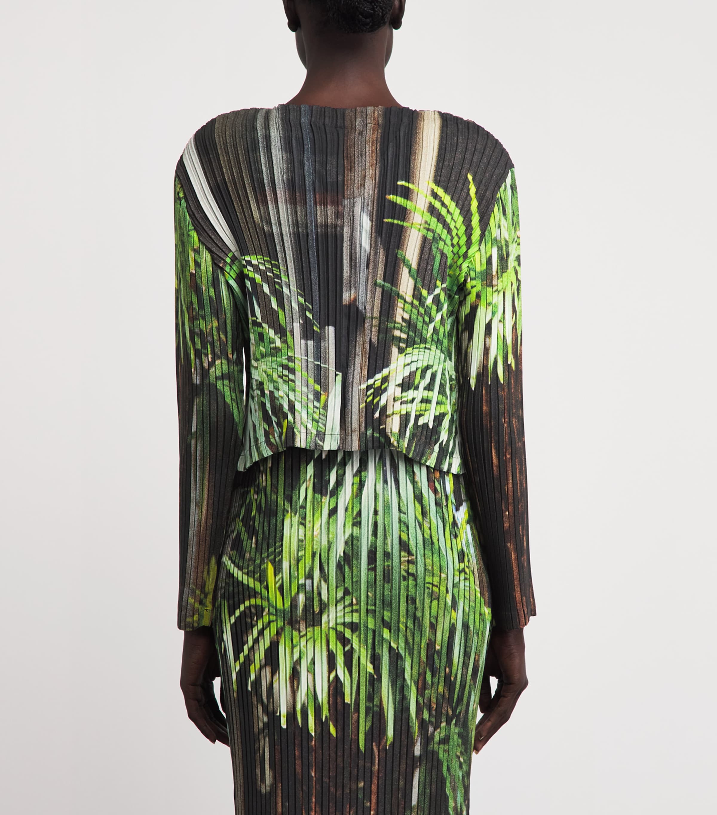 Issey Miyake Womens Urban Jungle Pleats Midi Dress Black Hued Image 5
