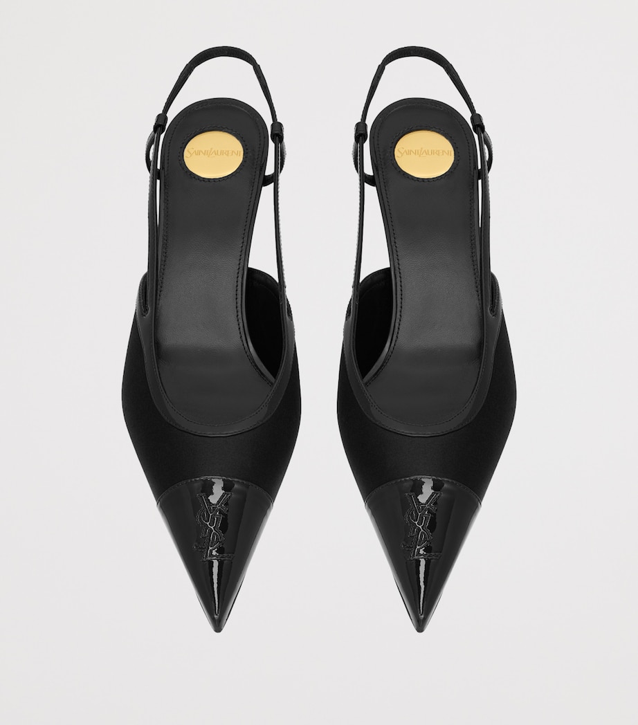 Saint Laurent Leather Renée Slingback Pumps 75 Image 3