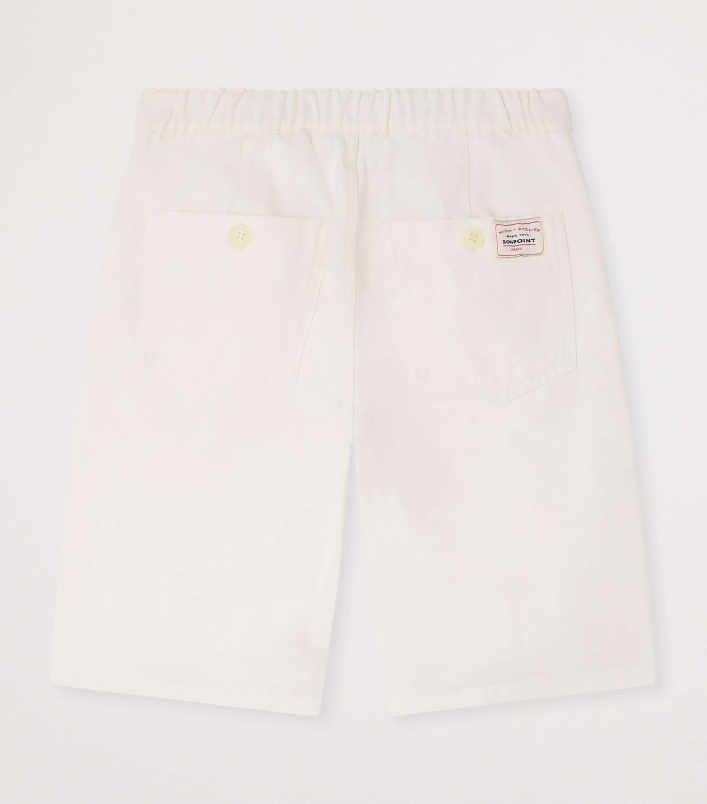 Stretch-Organic Cotton Elgar Shorts (4-8 Years) ECRU Image 2