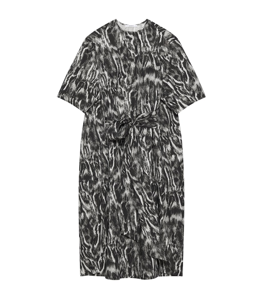 Cotton-Blend Printed Midi Dress GREY MIX Image 1