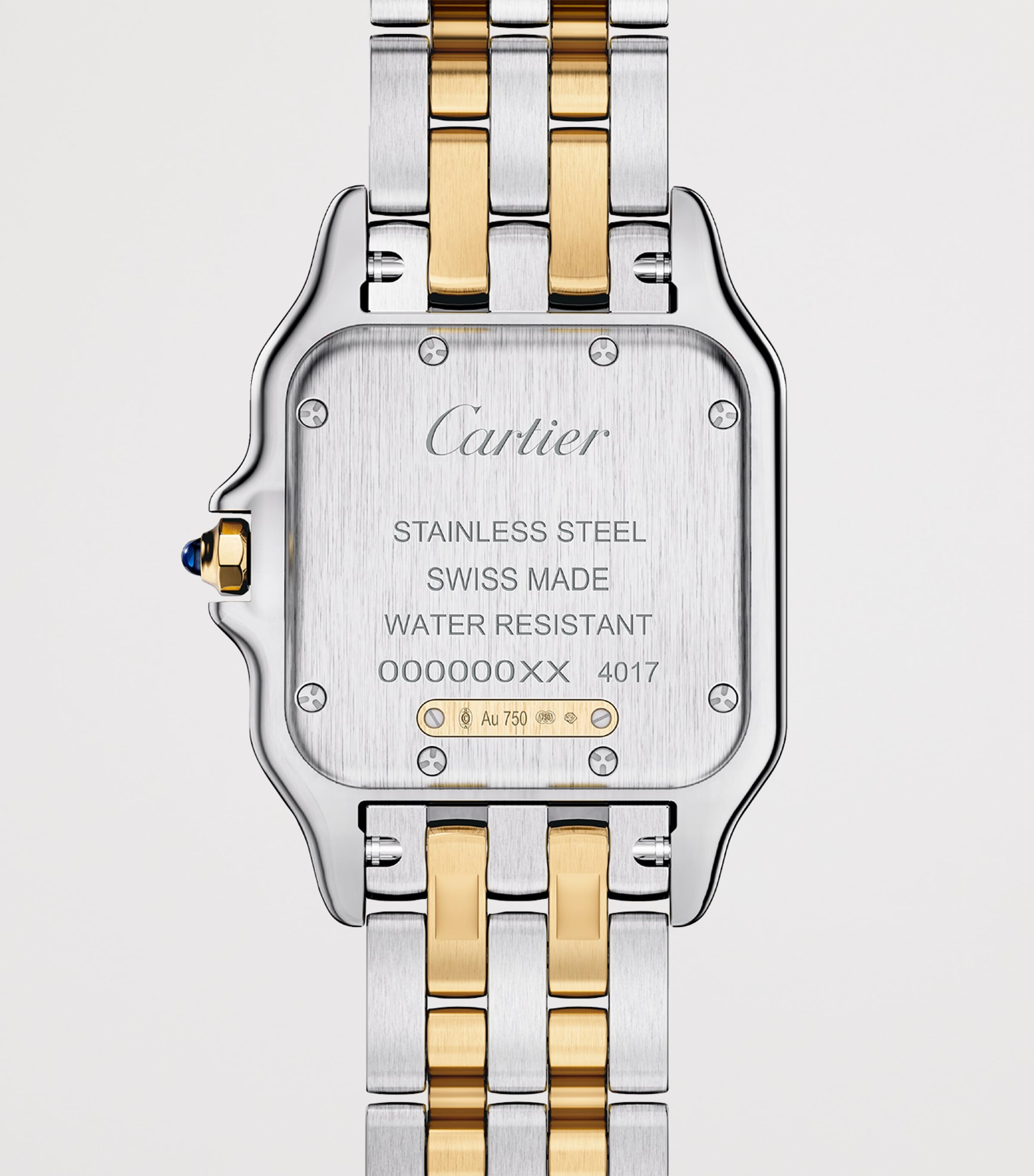 Medium Yellow Gold and Stainless Steel Panthère de Cartier Watch 27mm SILVER Image 4
