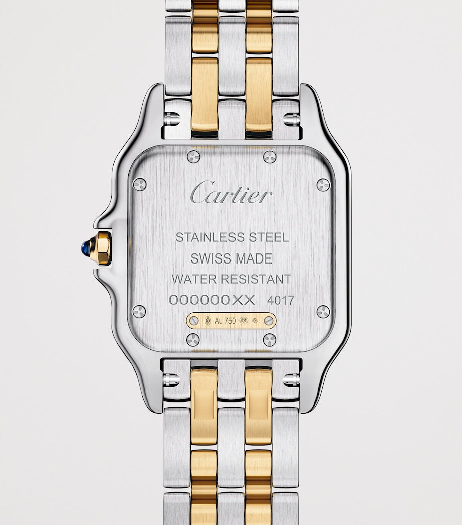 Medium Yellow Gold and Stainless Steel Panthère de Cartier Watch 27mm SILVER Image 4