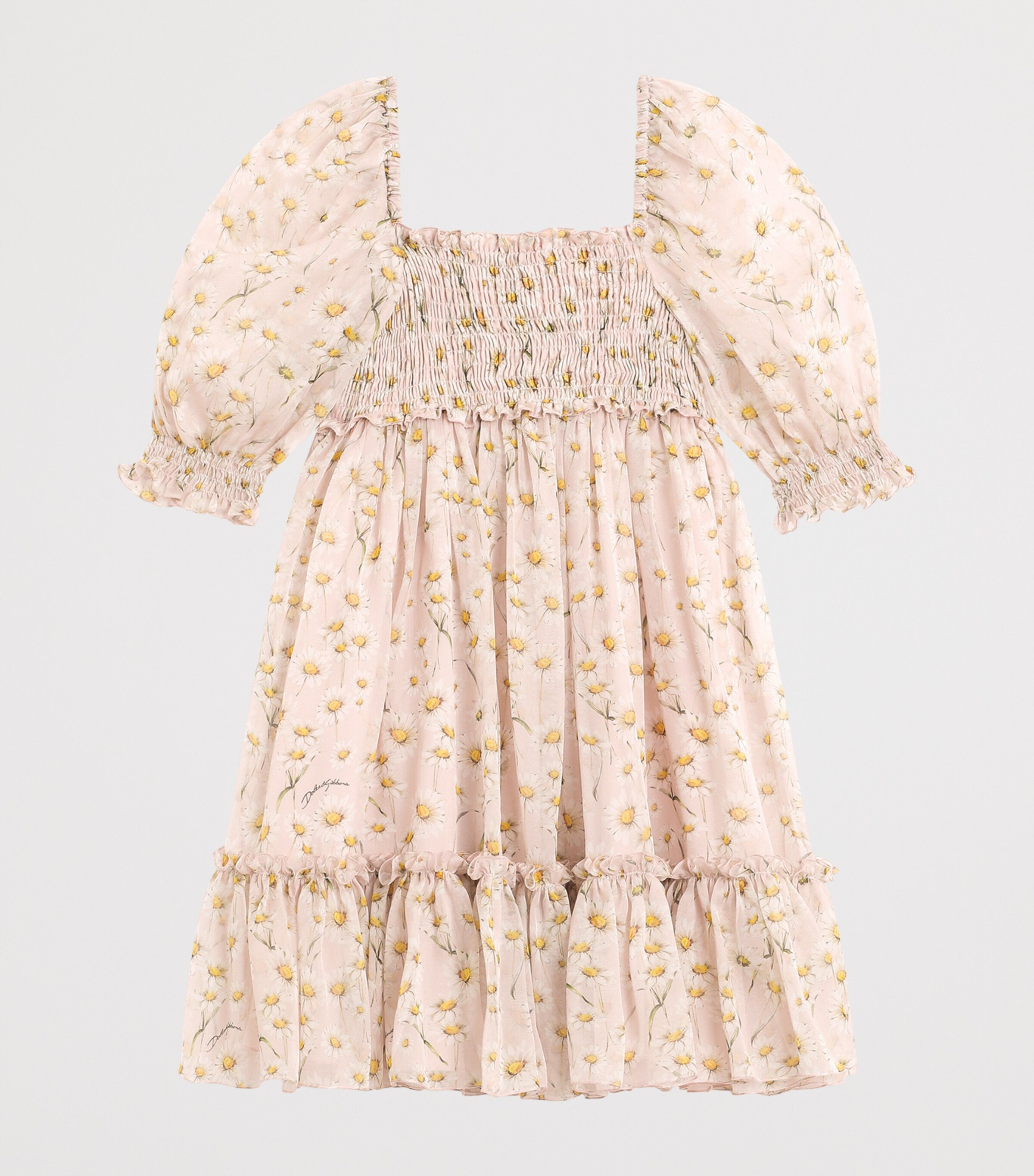 Silk Chiffon Daisy Print Dress (8-12+ Years) MARGHERITE Image 2