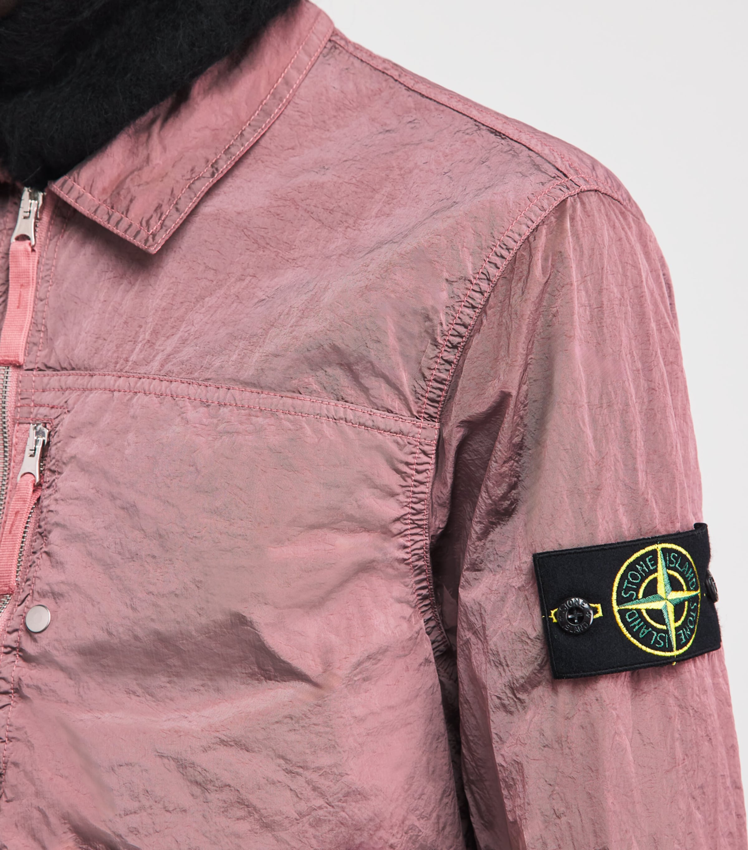 Stone Island Mens Nylon Double-Dyed Overshirt Image 3