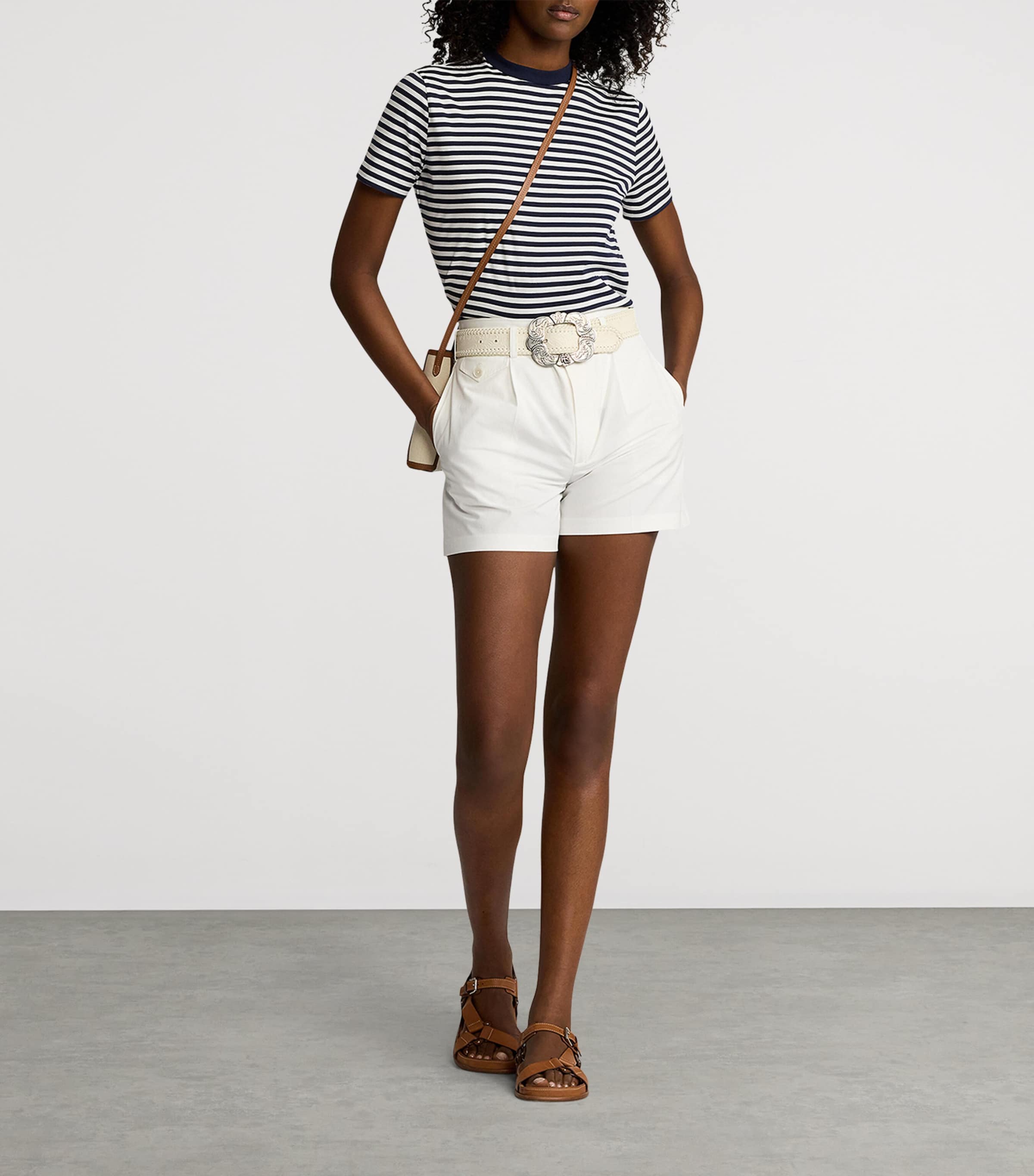 Leather Embellished Belt LUX CREAM Image 3