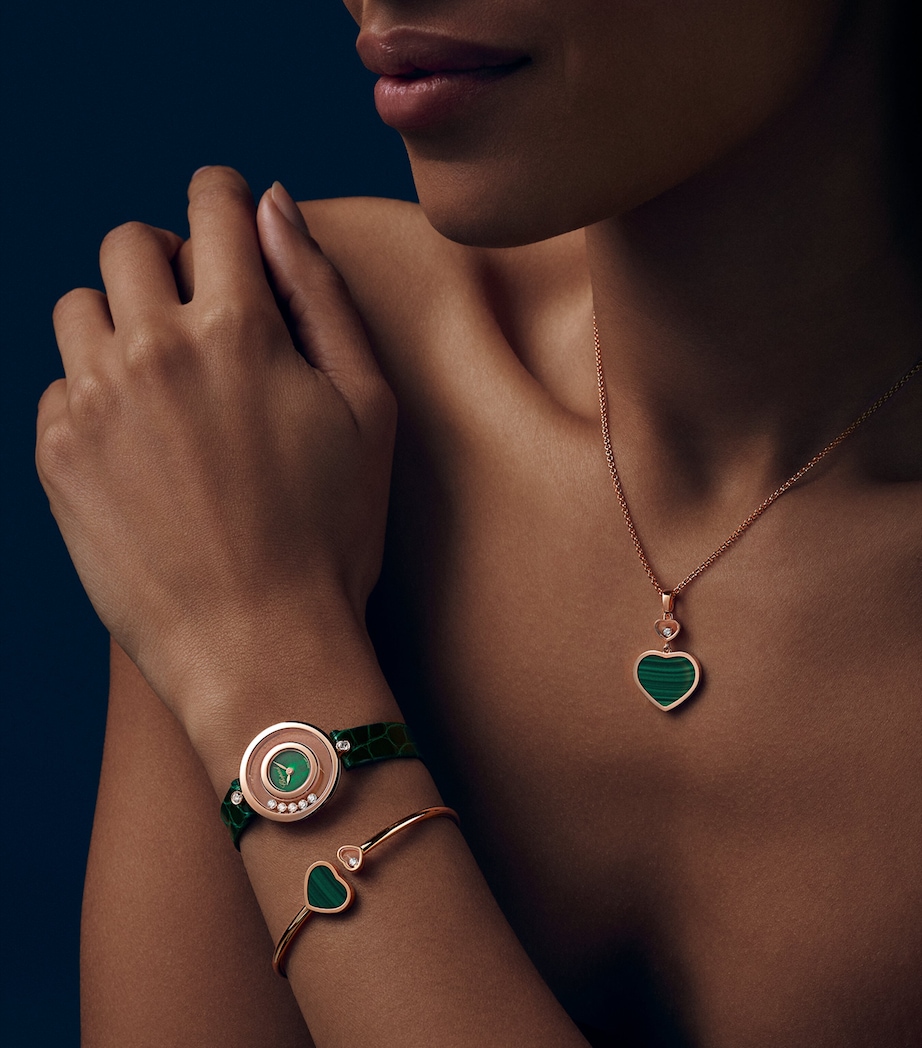 Rose Gold and Diamond Happy Hearts Bangle Image 4