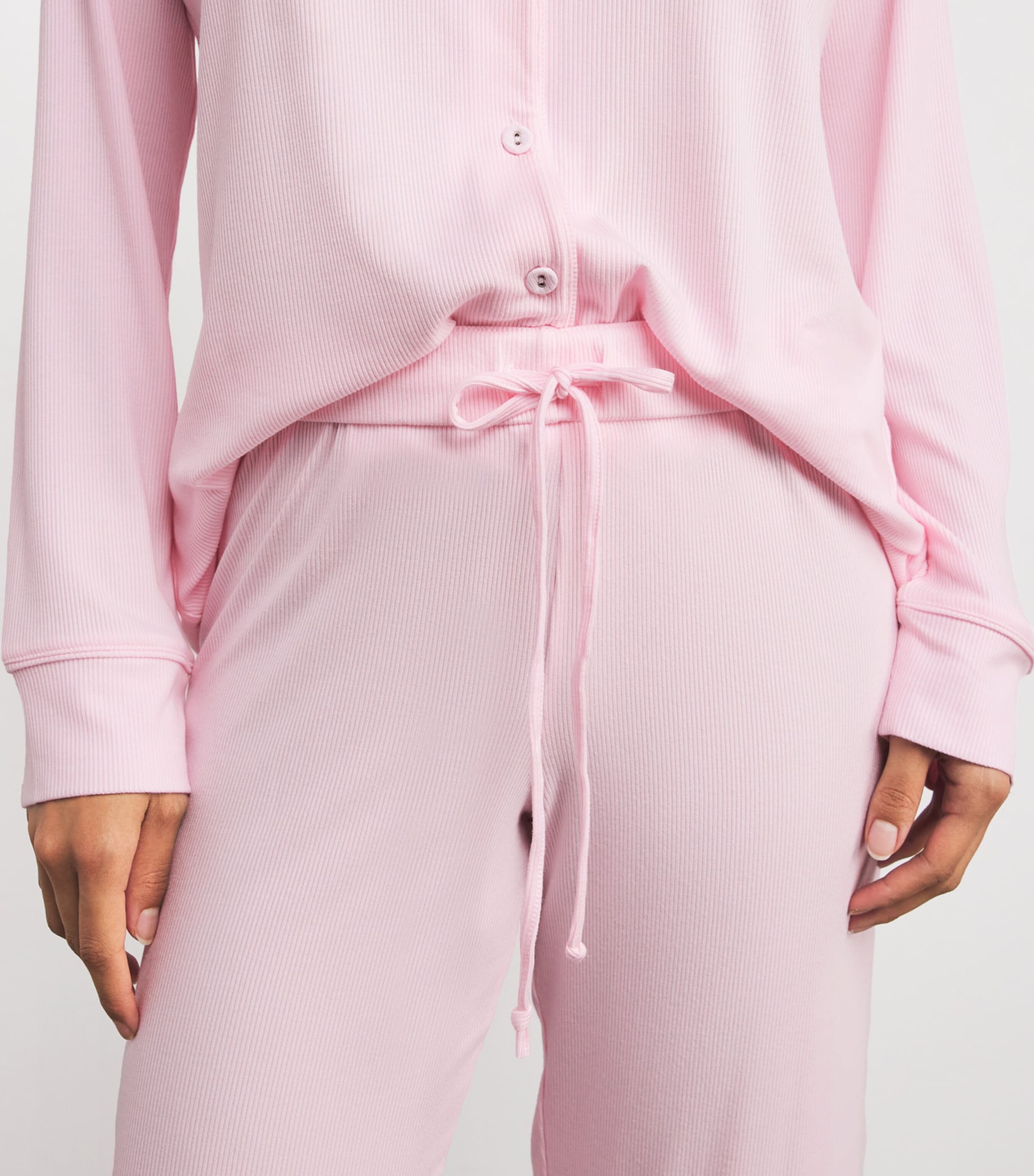 Ribbed Soft Lounge Pyjama Set CHERRY BLOSSOM Image 5