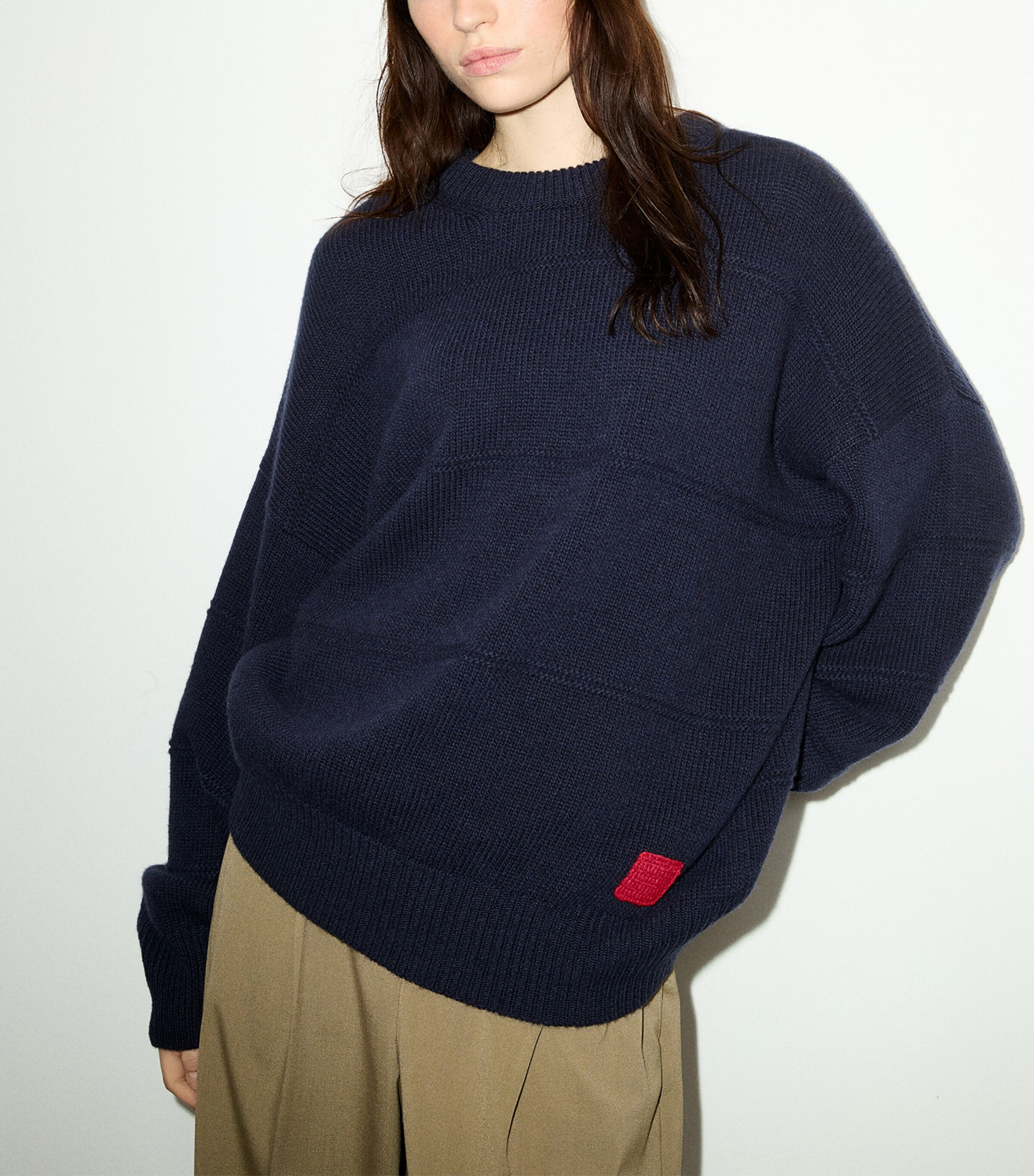 MAX&Co. Womens Virgin Wool Sweater Navy Image 2