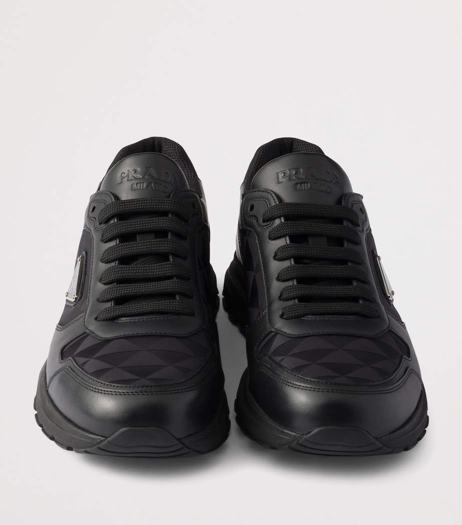Re-Nylon and Leather Prax 2.0 Low-Top Sneakers F0002 Image 5