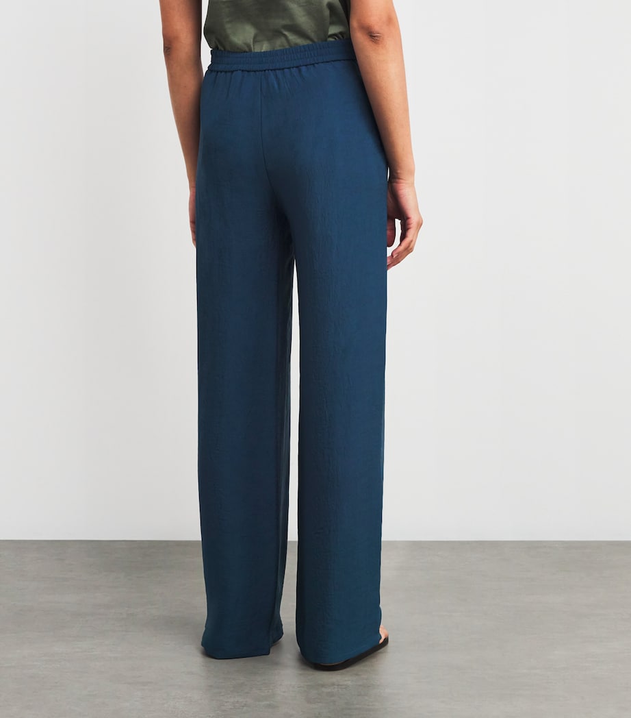 Drape-Detail Trousers NAVY Image 4