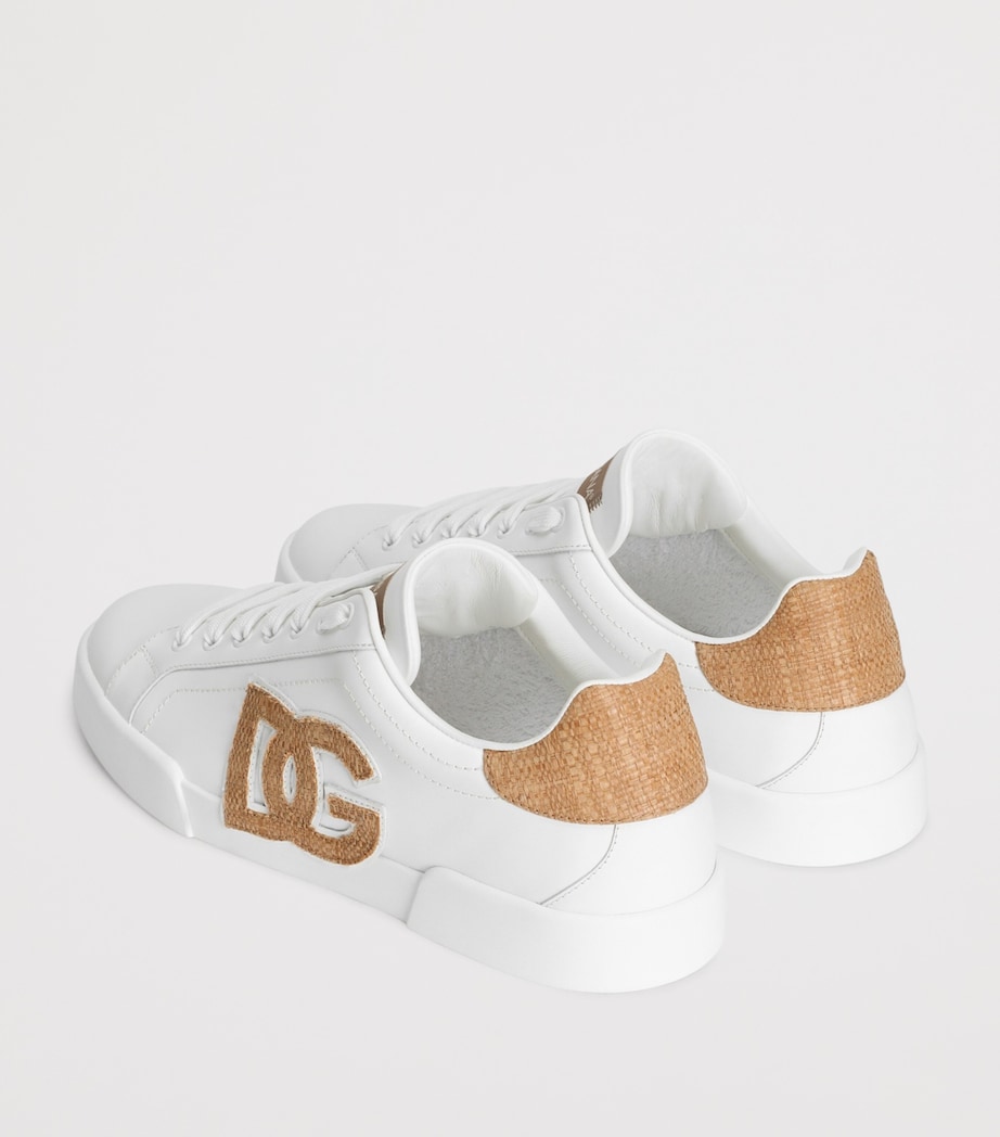 Dolce&Gabbana Portofino Low-Top Sneakers White/natural Image 3