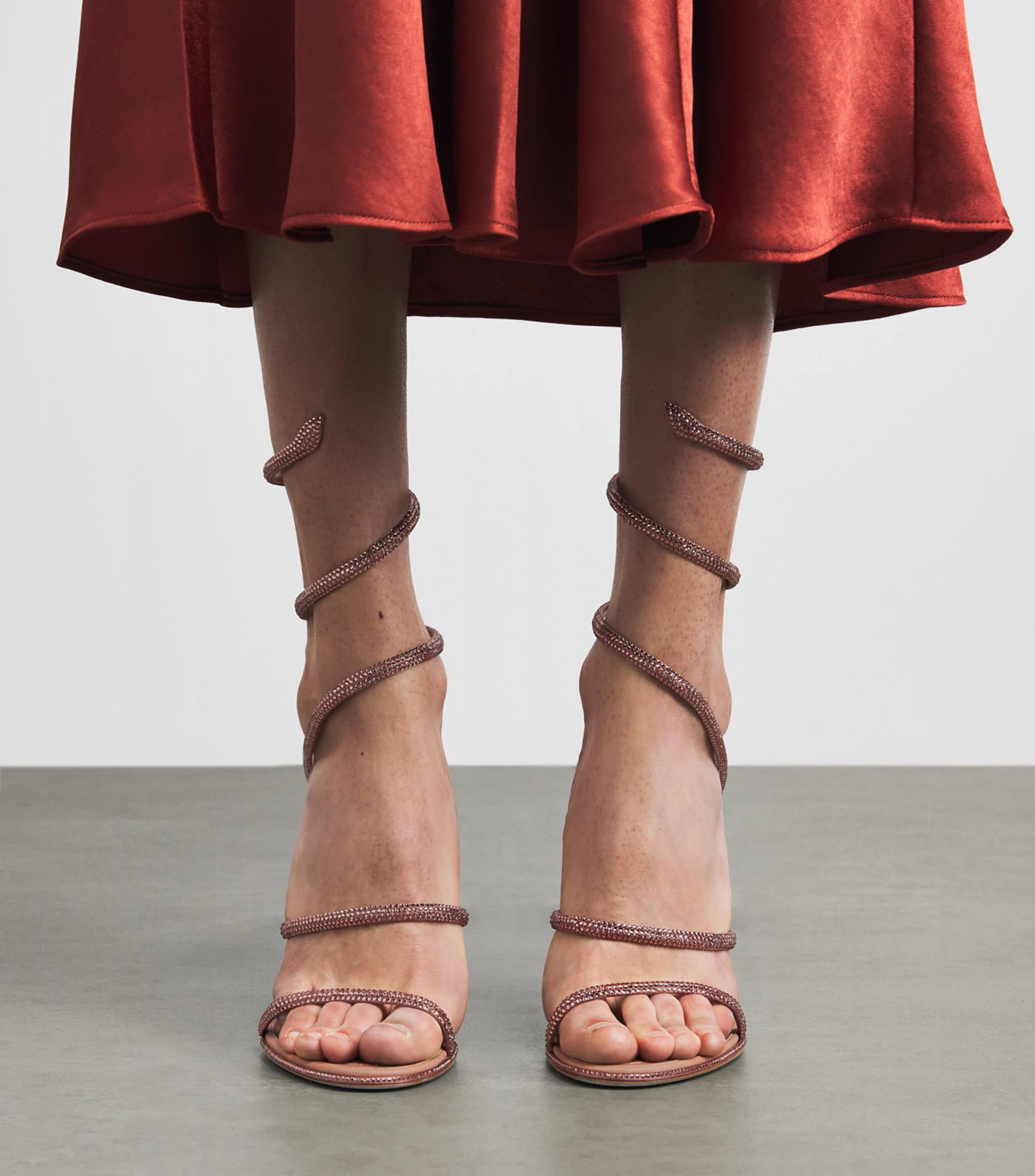 René Caovilla Embellished Cleo Sandals 105 Blush Image 2