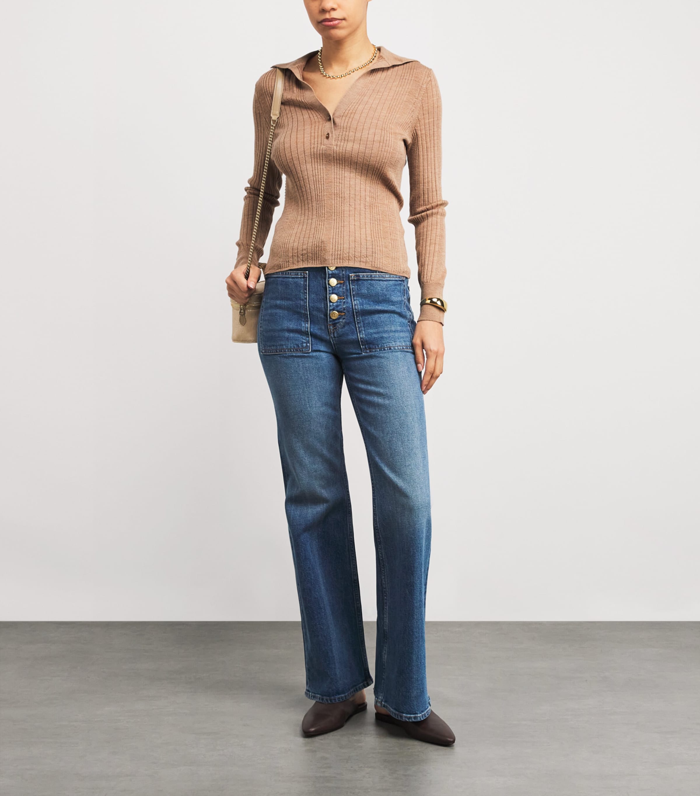 Merino Wool Rouni Sweater N1065 DARK KHAKI Image 2