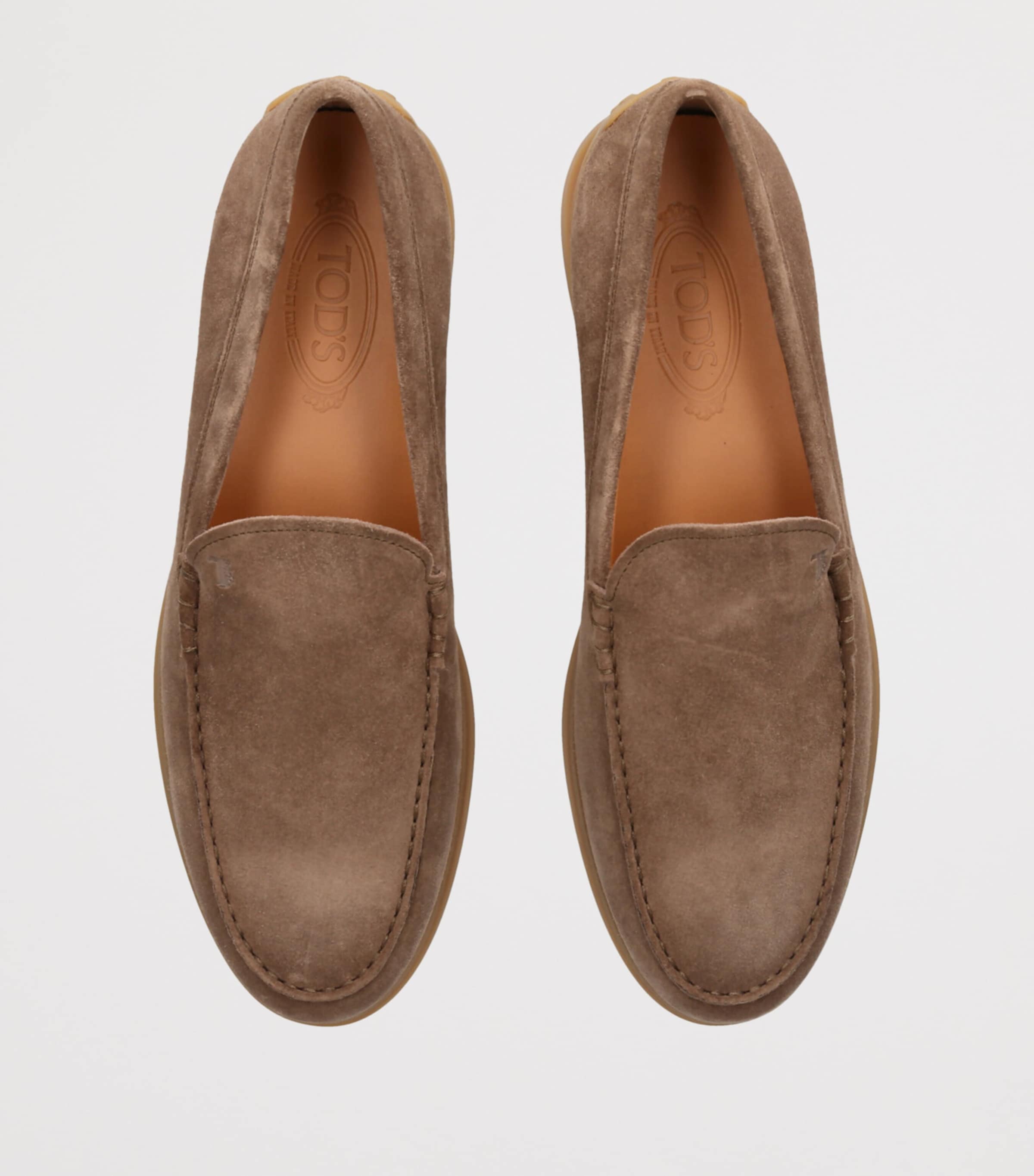 Suede Gommino Loafers BROWN Image 4
