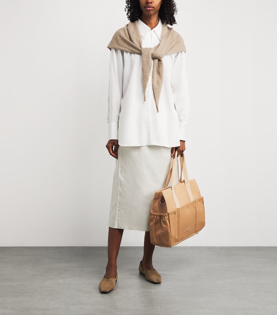 Canvas Logo Changing Bag STONE Image 5