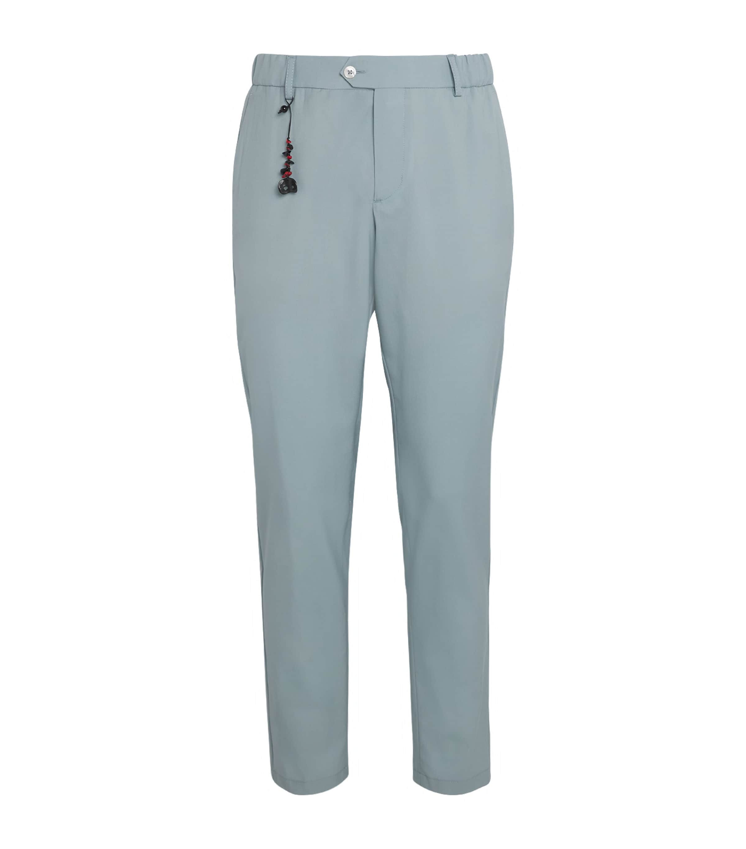 Marco Pescarolo Mens Wool-Silk Trousers Light Blu Image 1