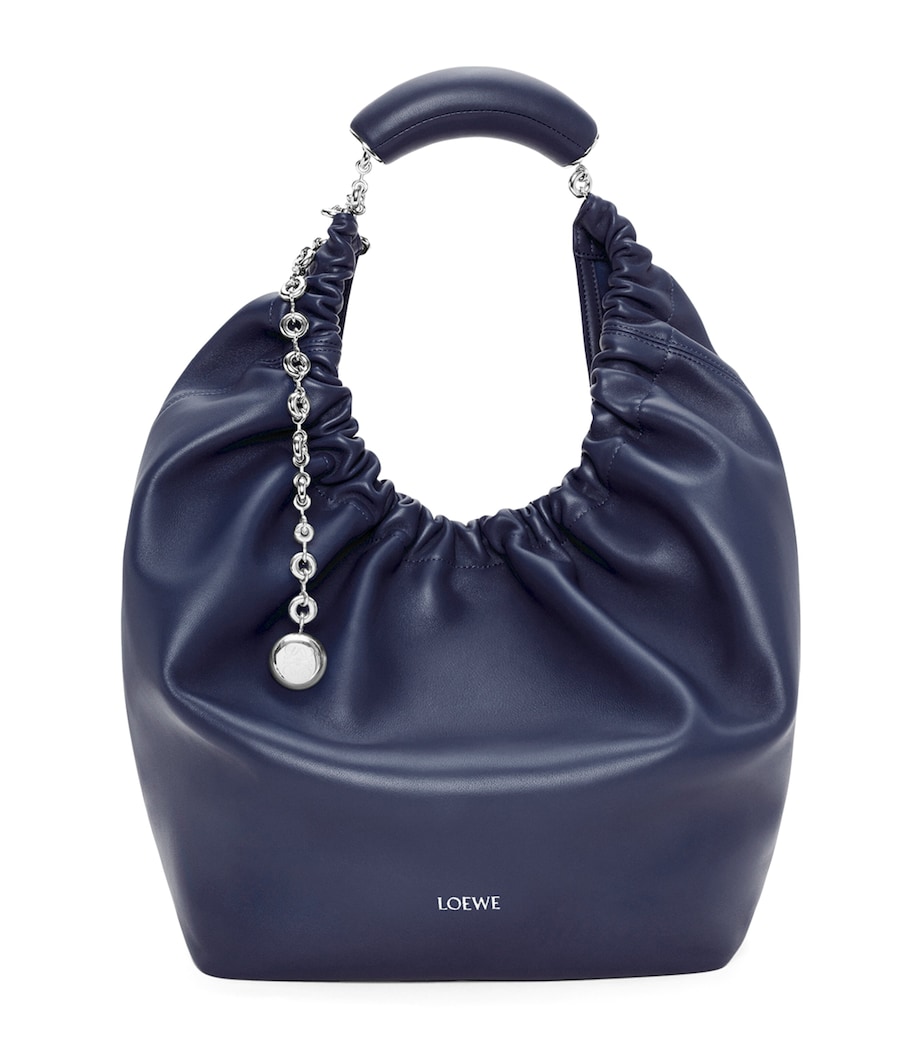 Medium Leather Squeeze Top-Handle Bag ABYSS BLUE Image 1