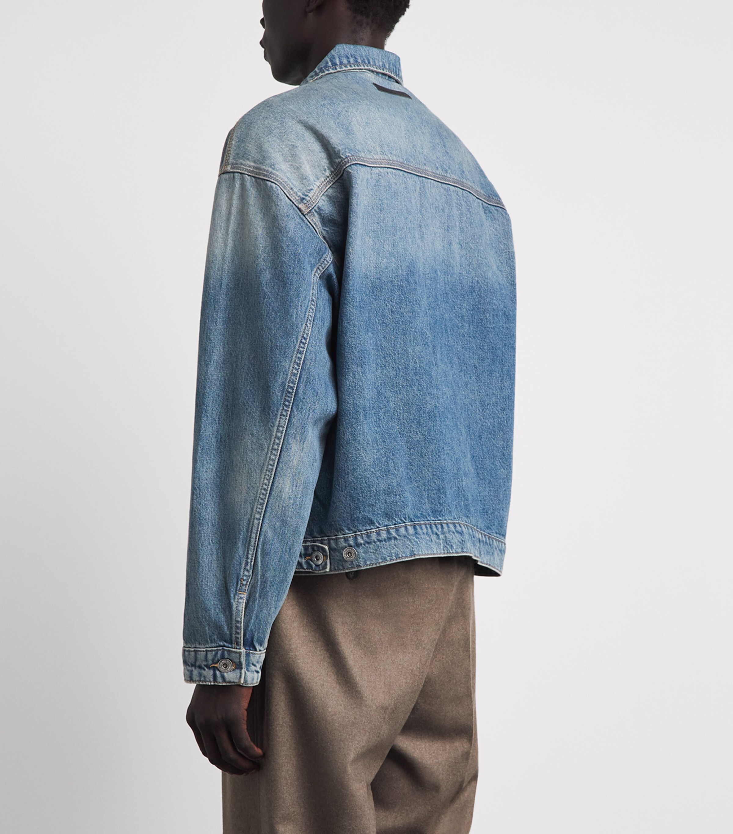 7 For All Mankind Mens Denim Jacket Mid Blue Image 5